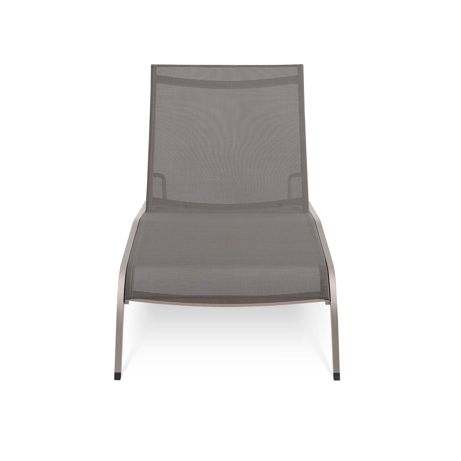 Savannah Mesh Chaise Outdoor Patio Aluminum Lounge Chair by Modway