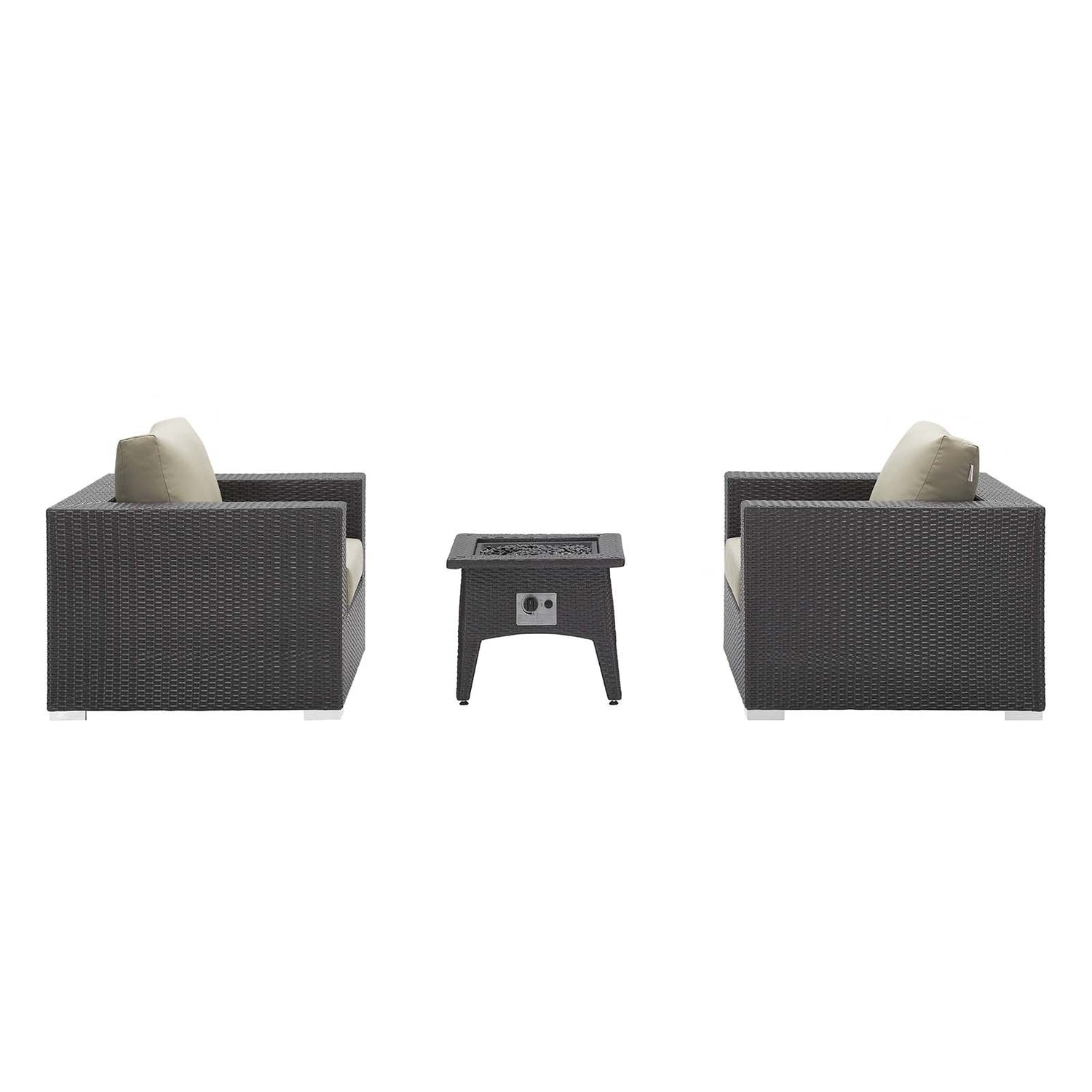 Convene 3 Piece Set Outdoor Patio with Fire Pit by Modway