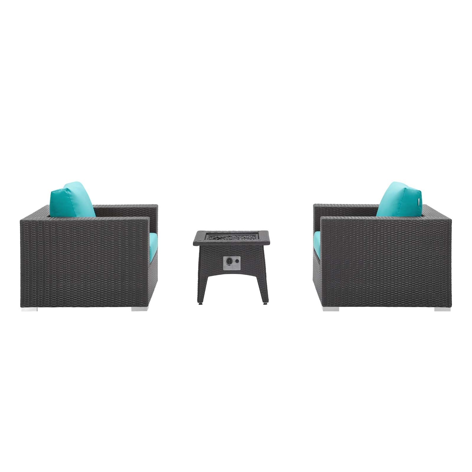 Convene 3 Piece Set Outdoor Patio with Fire Pit by Modway