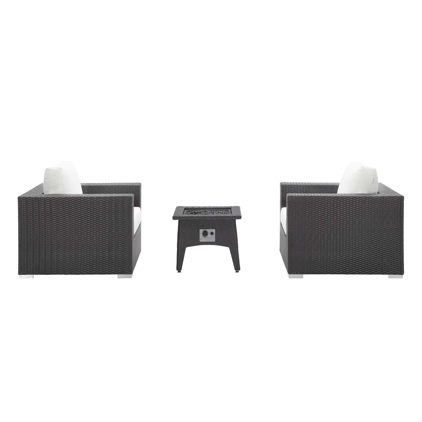 Convene 3 Piece Set Outdoor Patio with Fire Pit by Modway