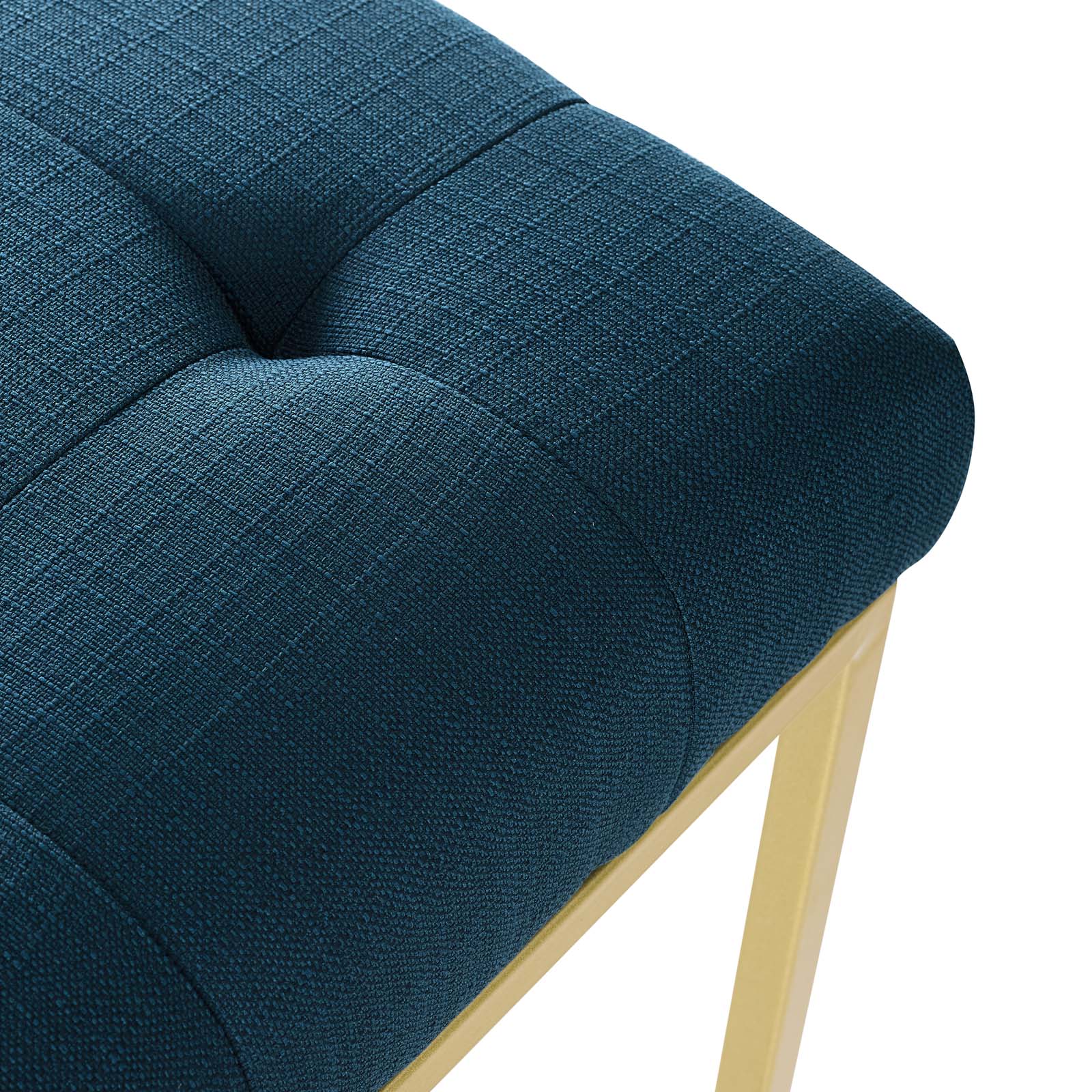 Privy Gold Stainless Steel Upholstered Fabric Dining Accent Chair by Modway