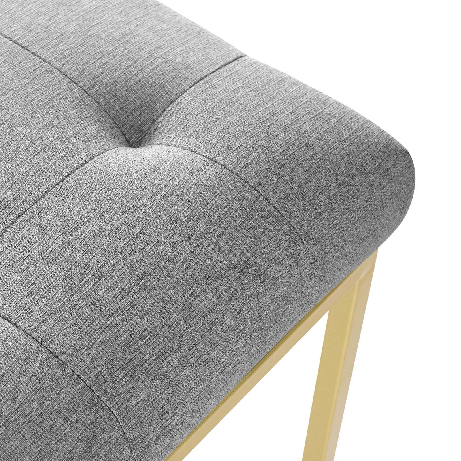 Privy Gold Stainless Steel Upholstered Fabric Dining Accent Chair by Modway
