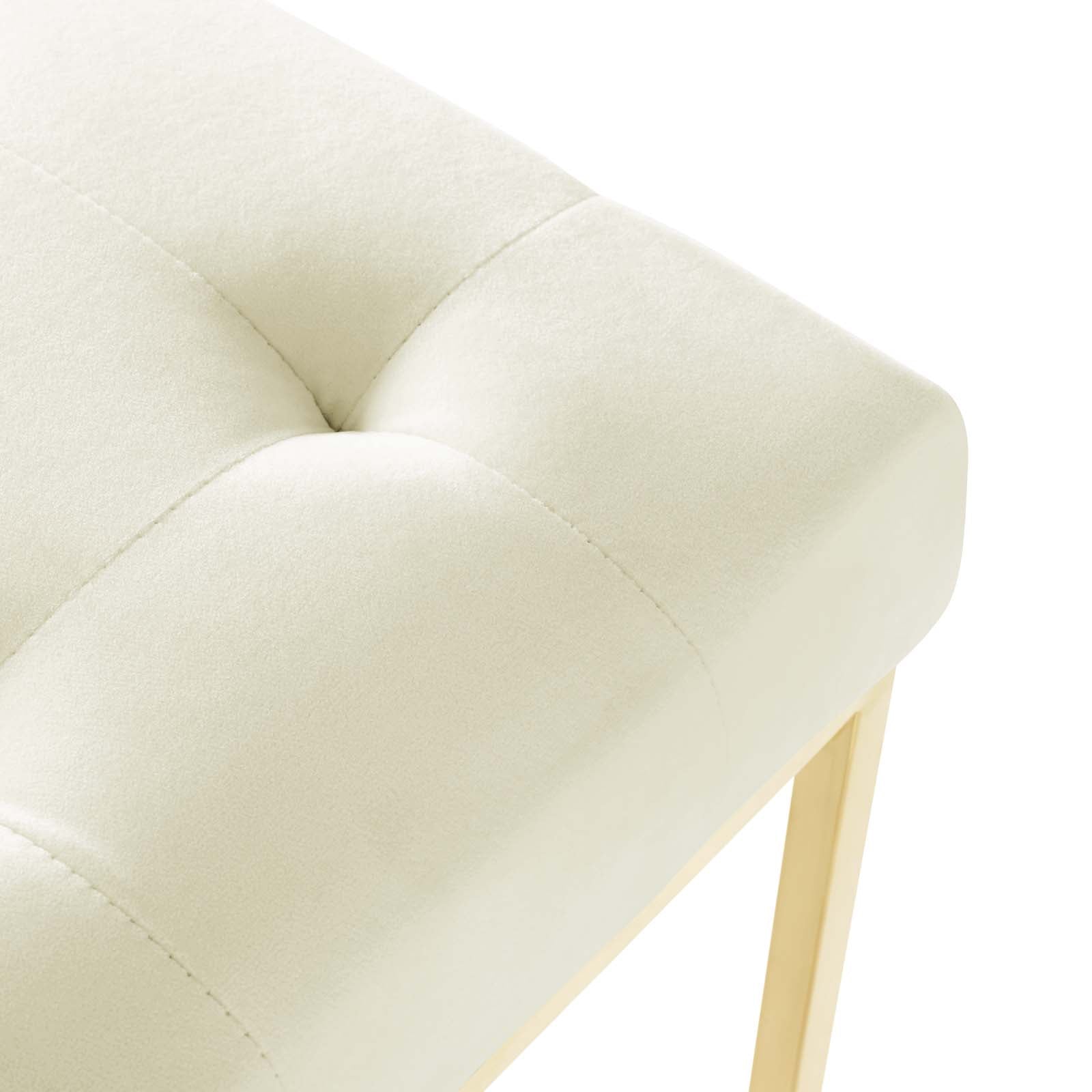 Privy Gold Stainless Steel Performance Velvet Dining Chair by Modway