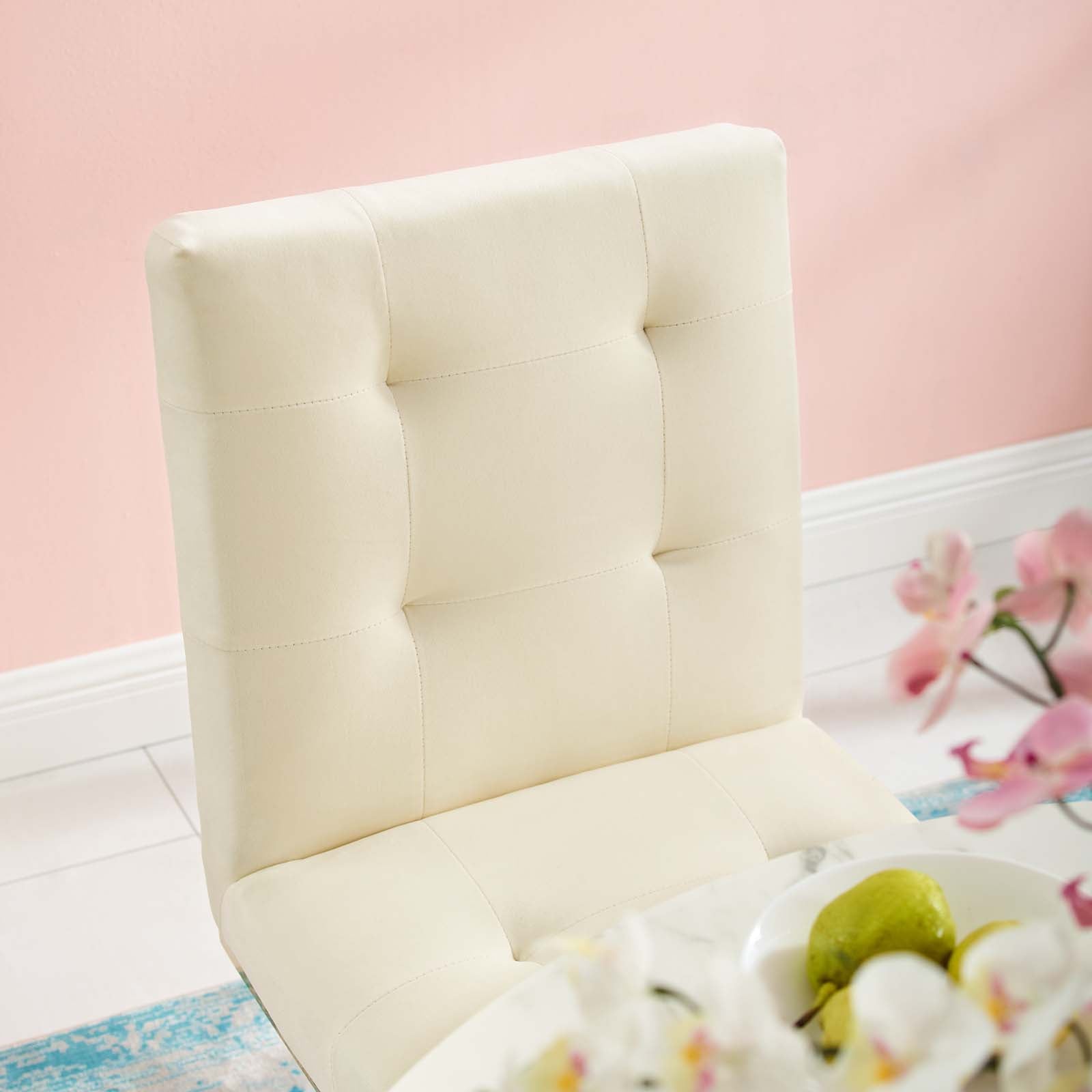 Privy Gold Stainless Steel Performance Velvet Dining Chair by Modway