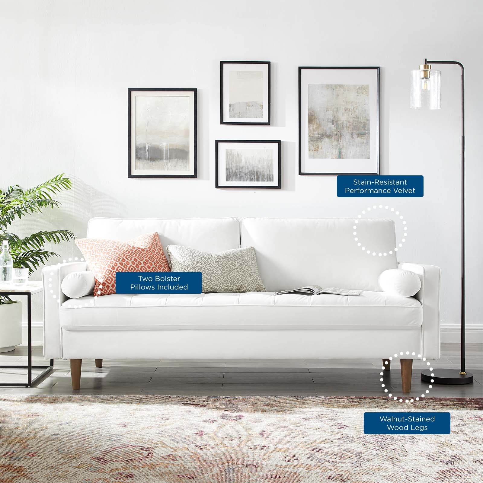Valour Performance Velvet Sofa by Modway
