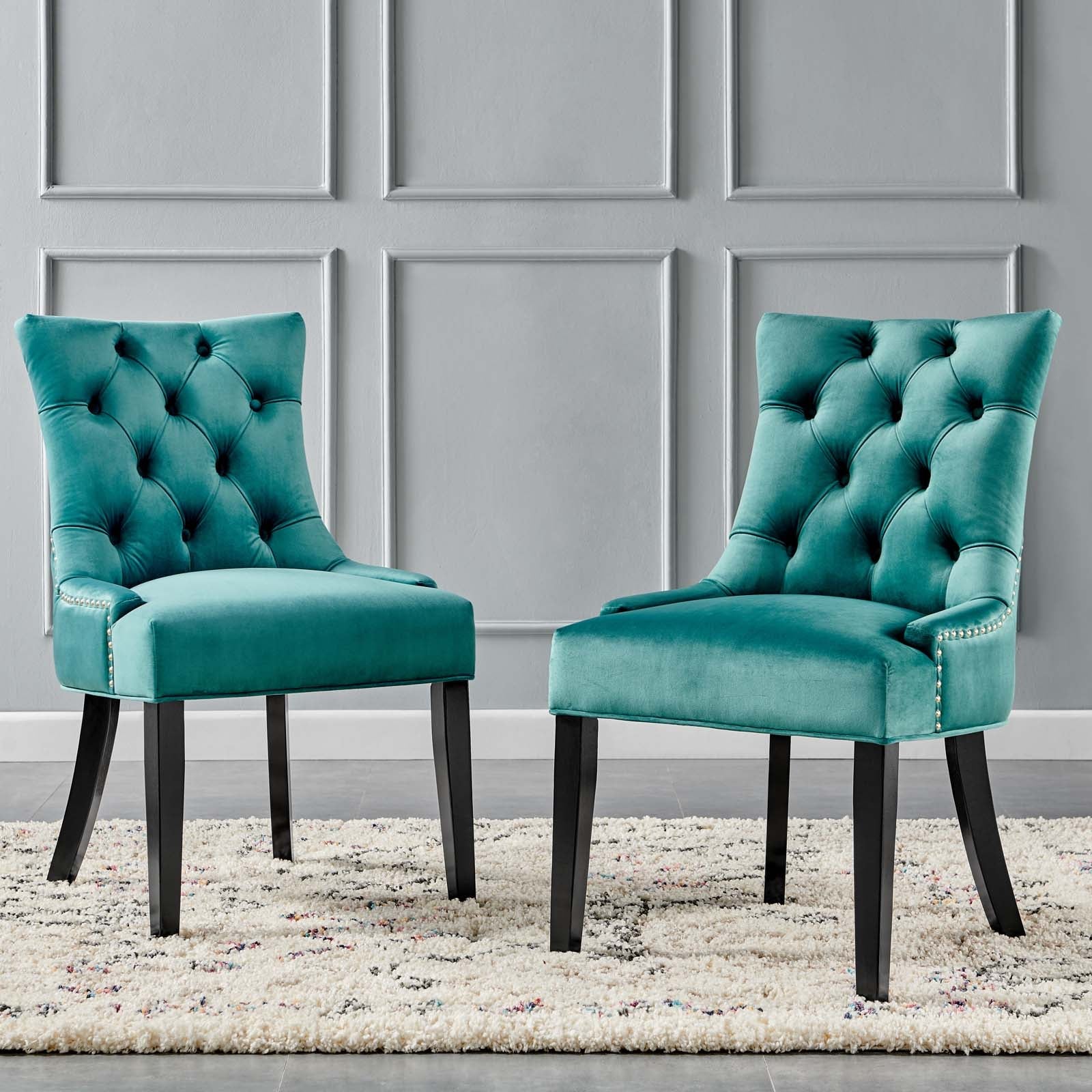 Regent Tufted Performance Velvet Dining Side Chairs - Set of 2 by Modway