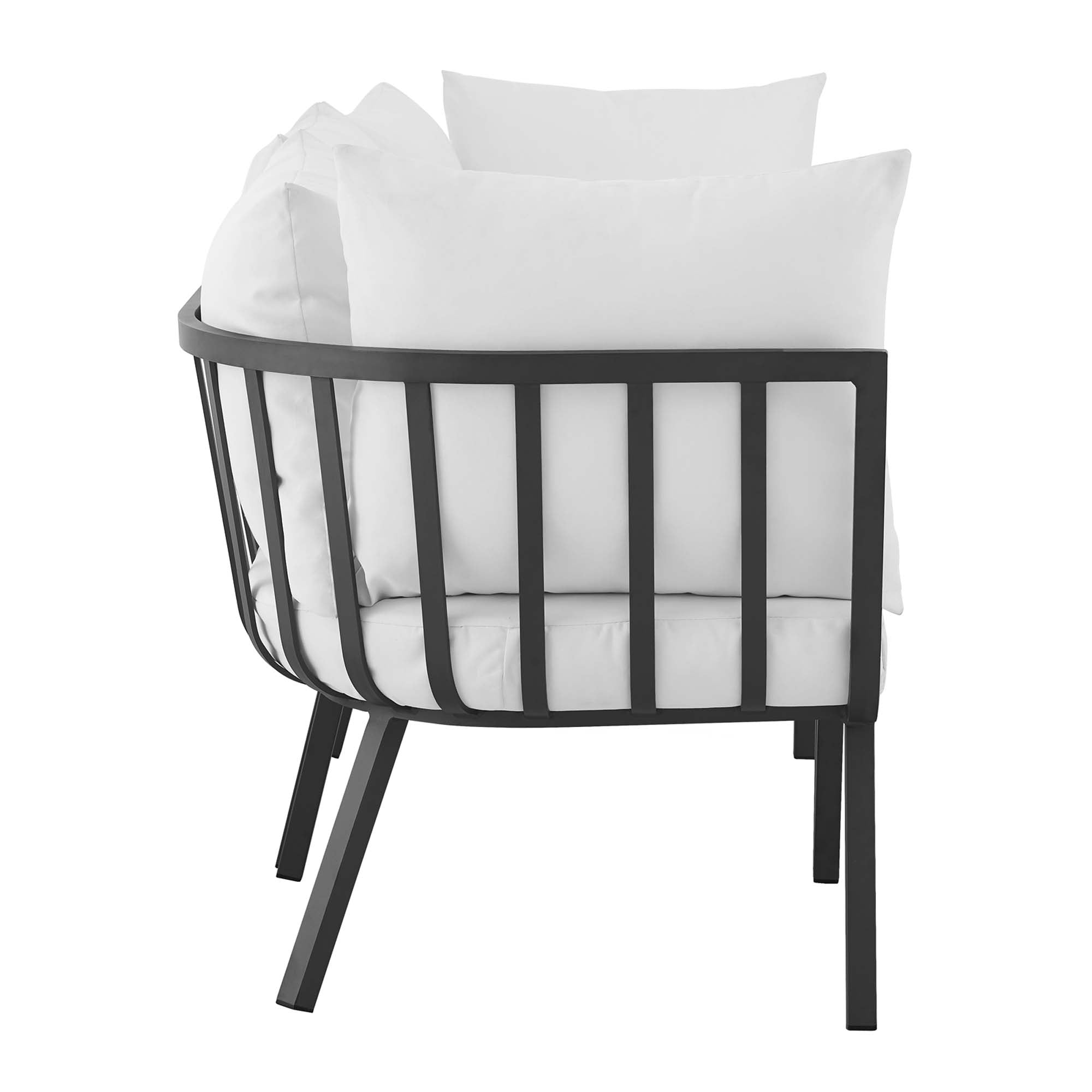 Riverside 3 Piece Outdoor Patio Aluminum Sectional Sofa Set by Modway