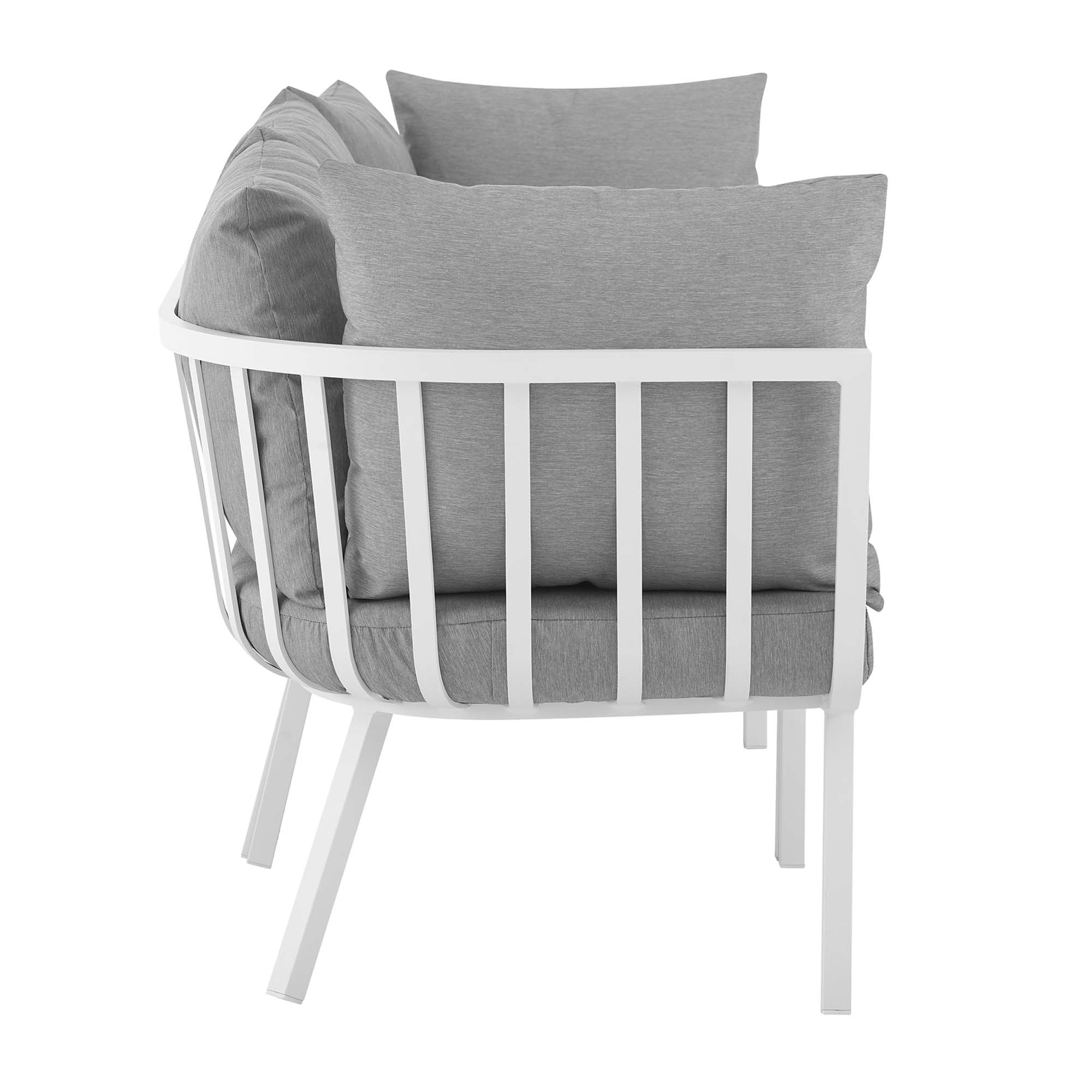 Riverside 3 Piece Outdoor Patio Aluminum Sectional Sofa Set by Modway