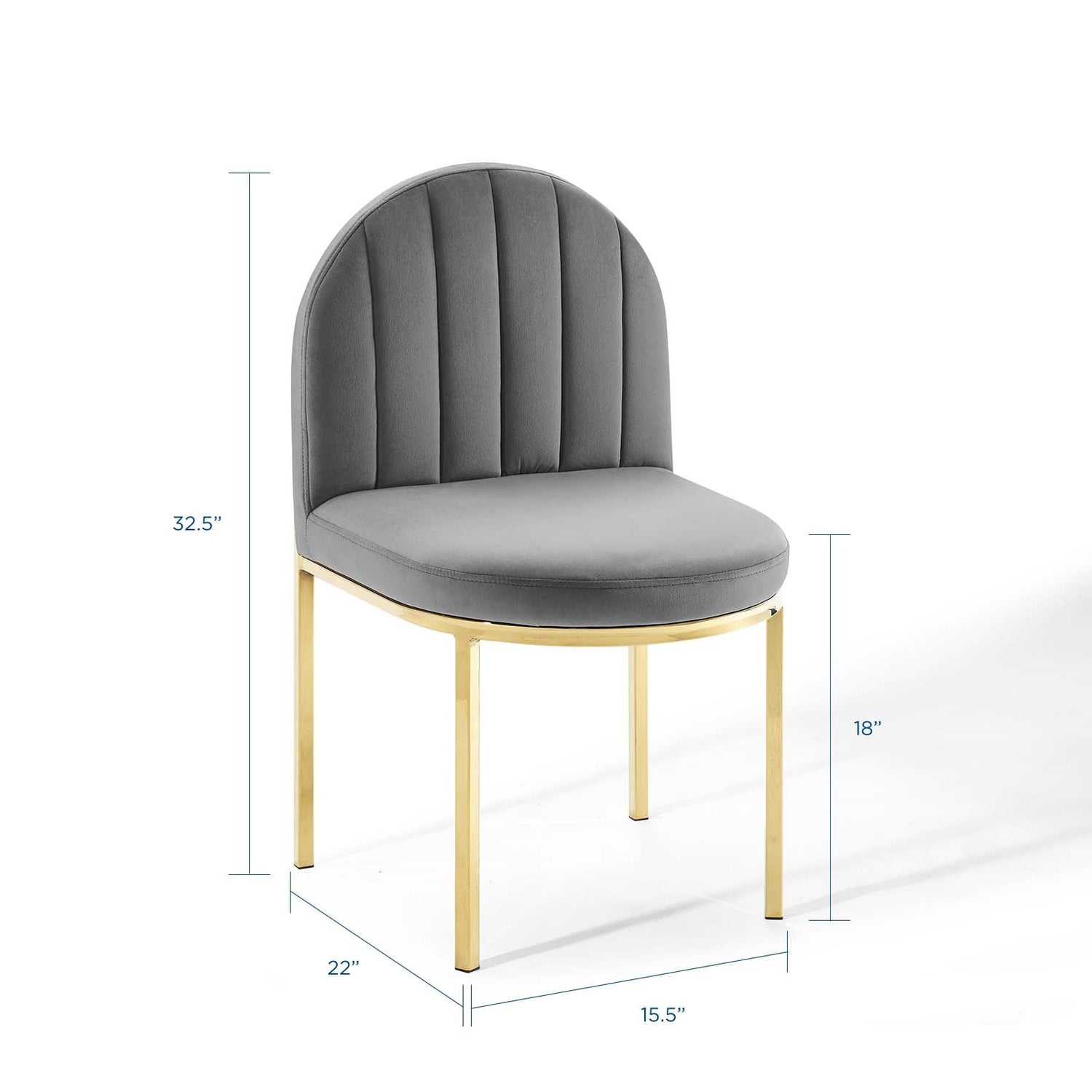 Isla Channel Tufted Performance Velvet Dining Side Chair by Modway