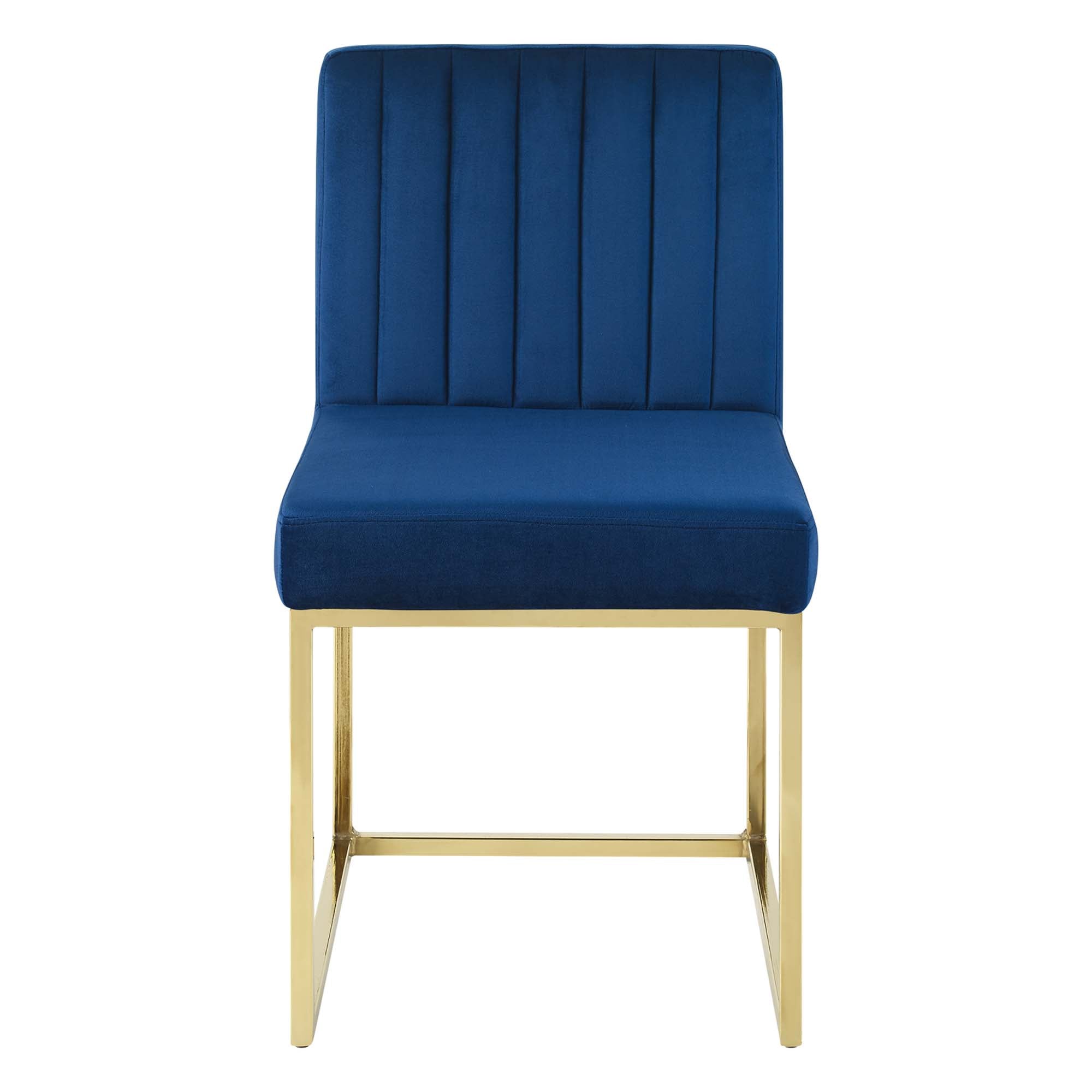 Carriage Channel Tufted Sled Base Performance Velvet Dining Chair by Modway