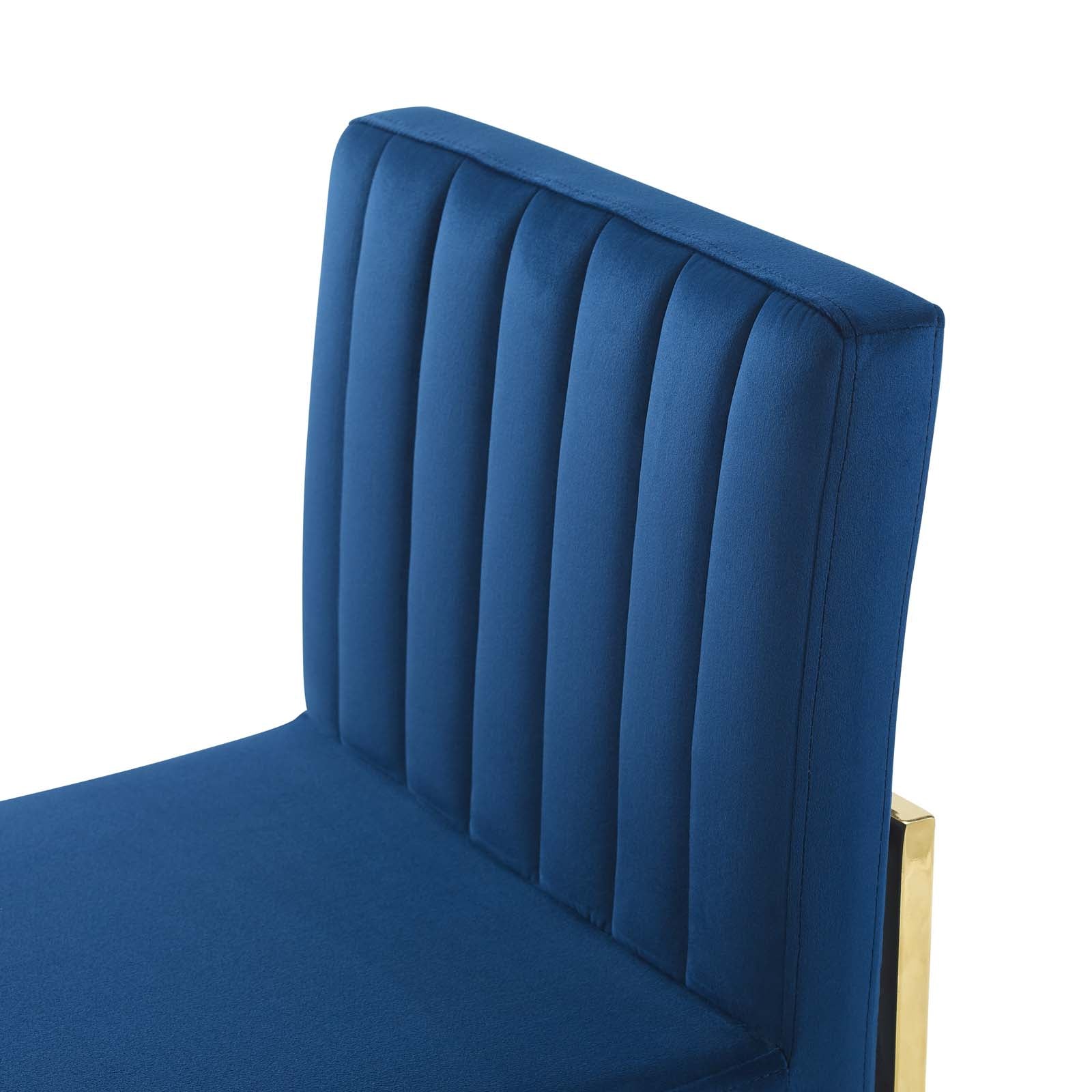 Carriage Channel Tufted Sled Base Performance Velvet Dining Chair by Modway
