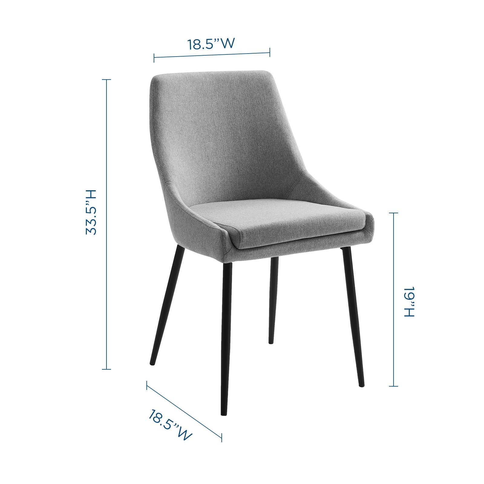 Viscount Upholstered Fabric Dining Chairs Set of 2 by Modway