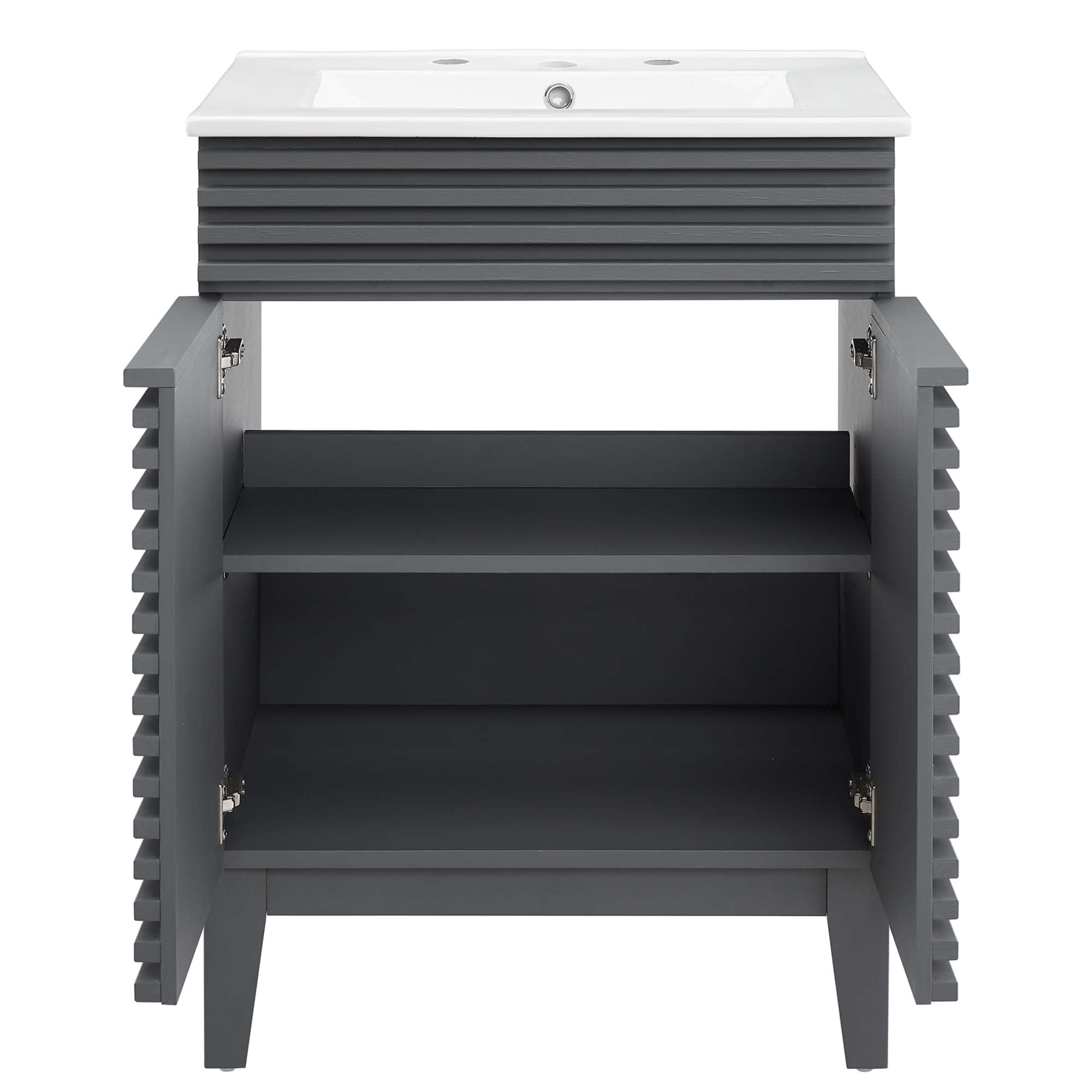 Render 18" and 24" Bathroom Vanities with White Basin Included by Modway