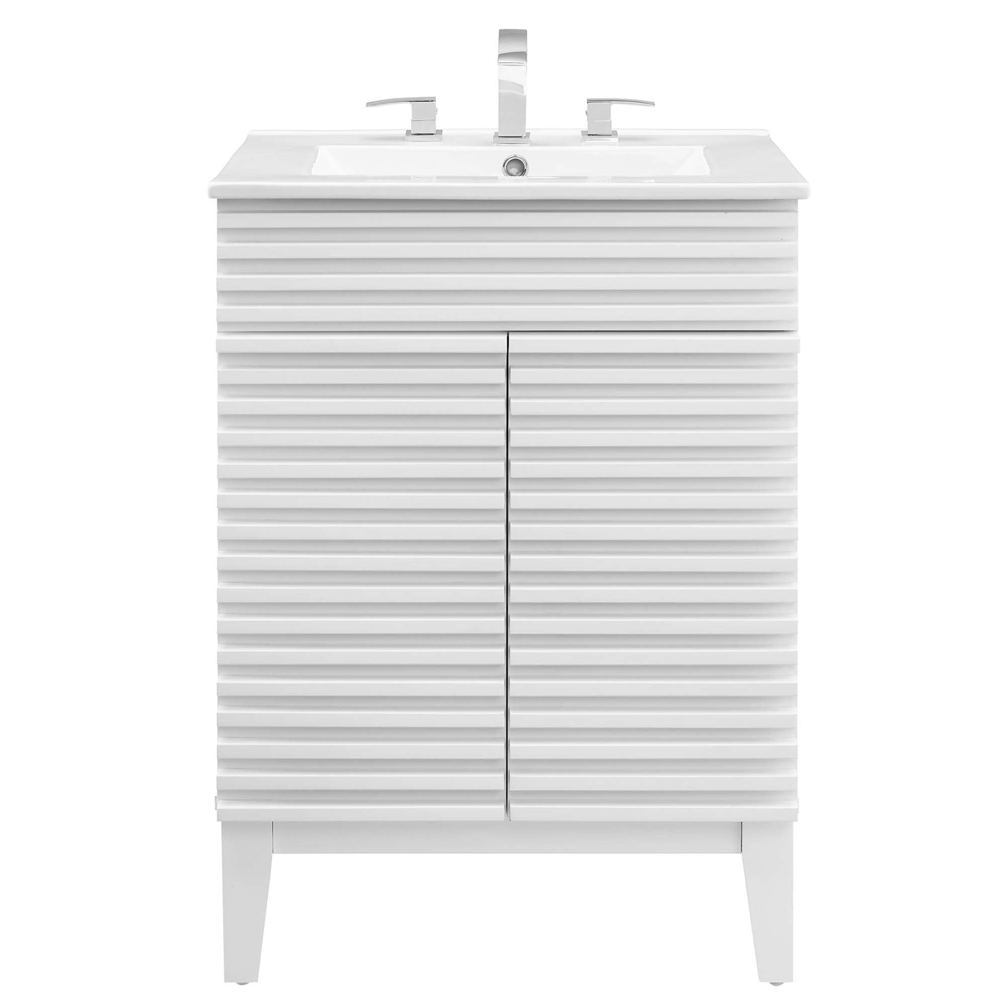 Render 18" and 24" Bathroom Vanities with White Basin Included by Modway