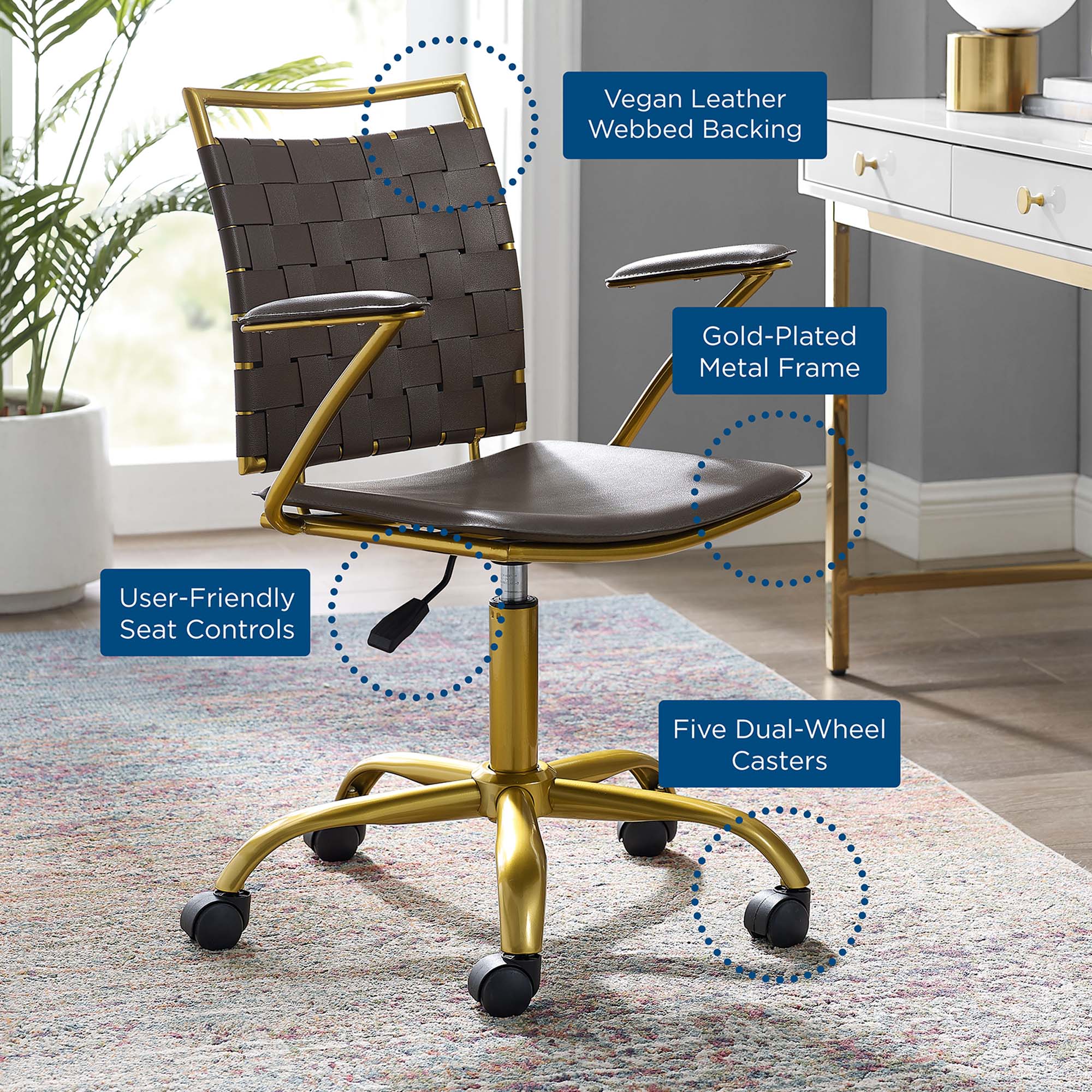 Fuse Faux Leather Office Chair by Modway