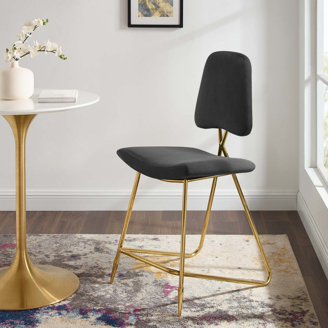 Ponder Performance Velvet Counter Stool by Modway