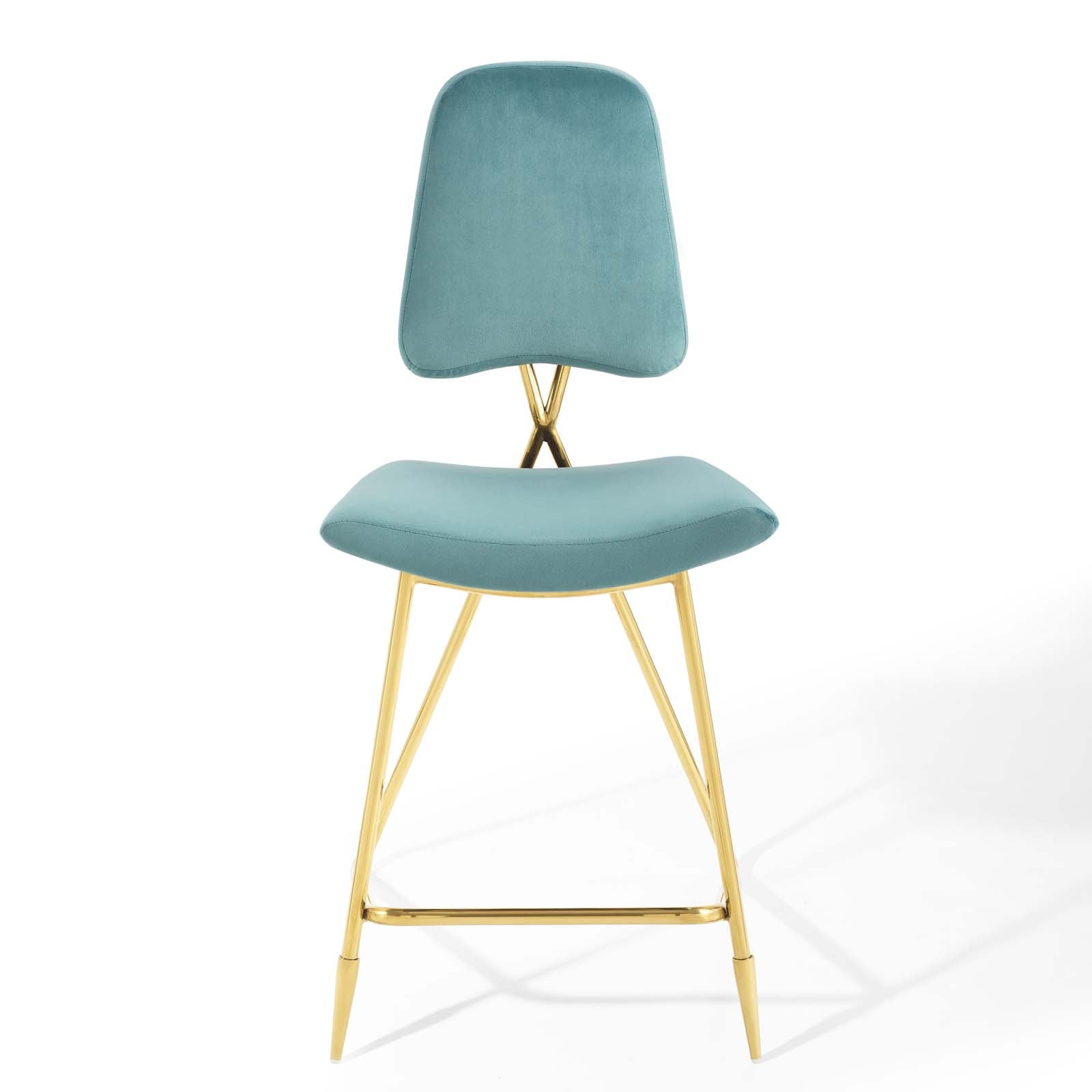 Ponder Performance Velvet Counter Stool by Modway