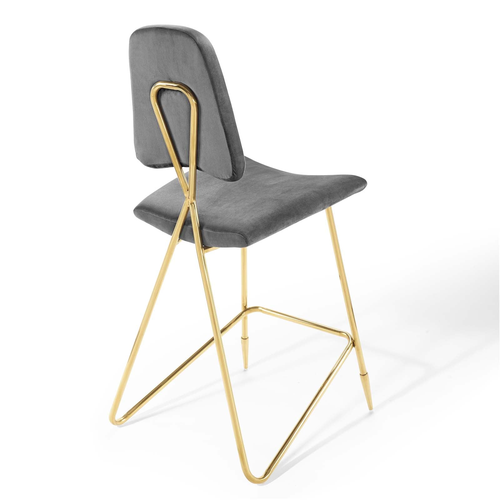 Ponder Performance Velvet Bar Stool by Modway