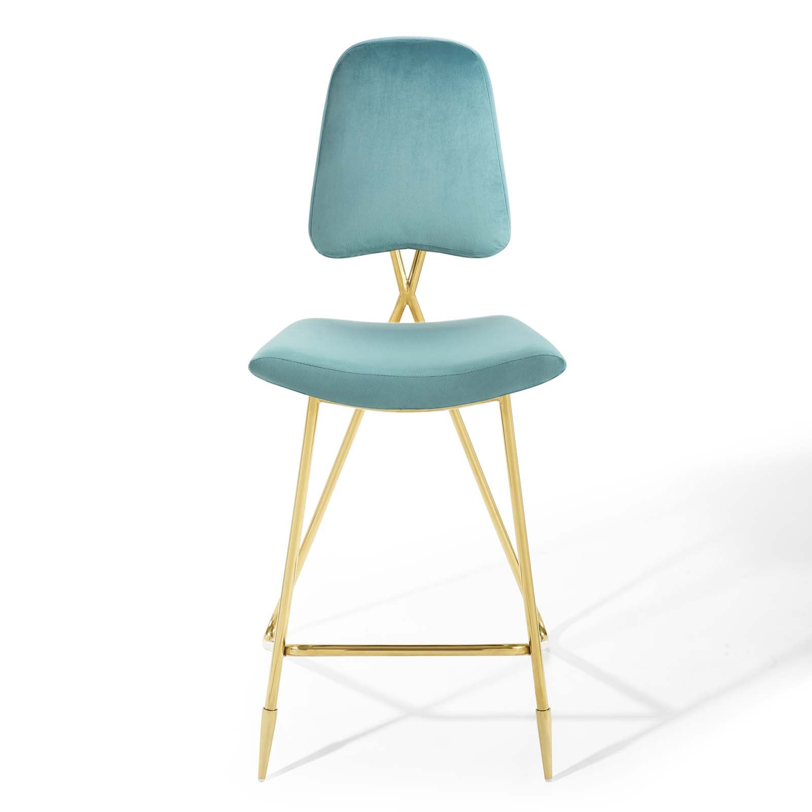 Ponder Performance Velvet Bar Stool by Modway