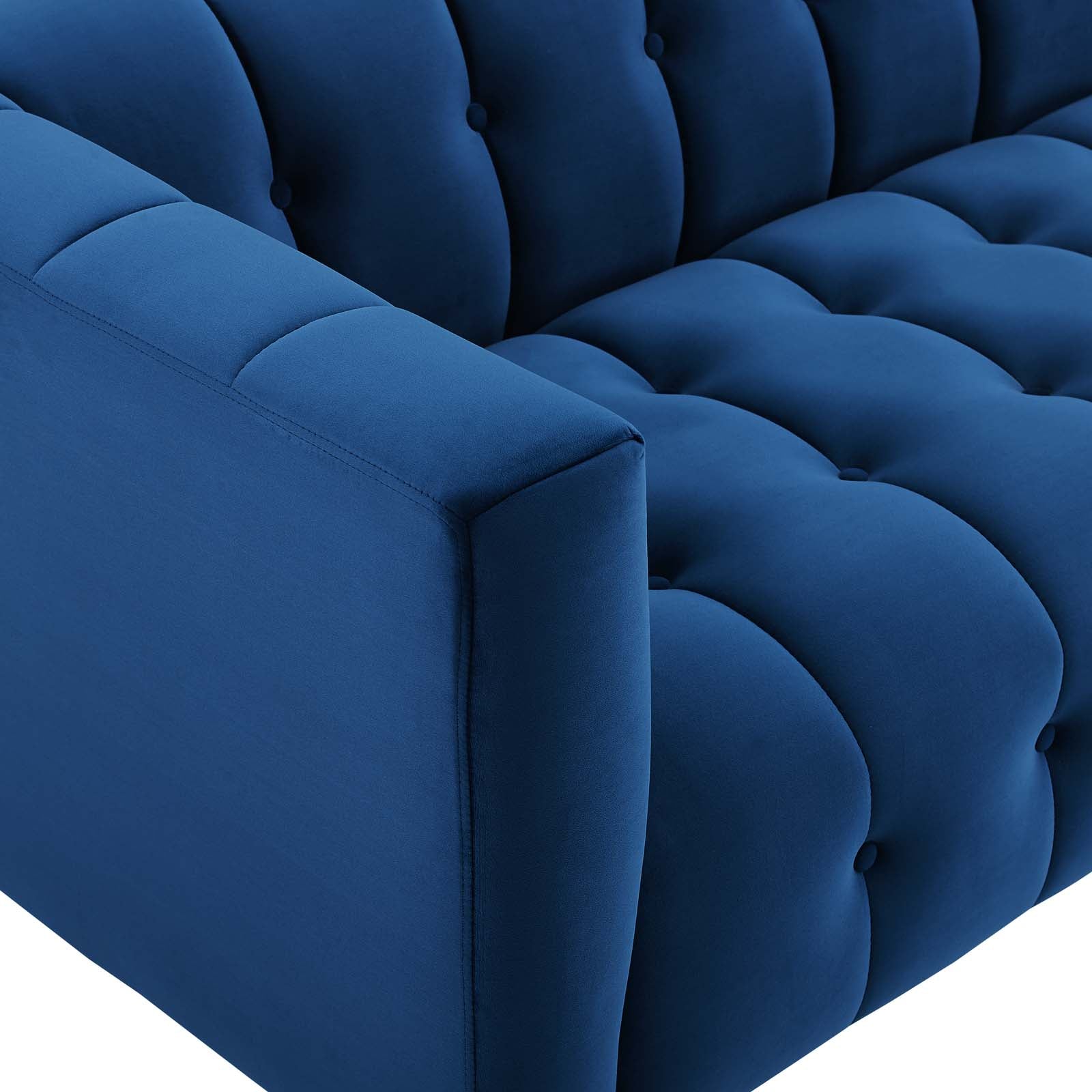 Mesmer Channel Tufted Button Performance Velvet Sofa by Modway