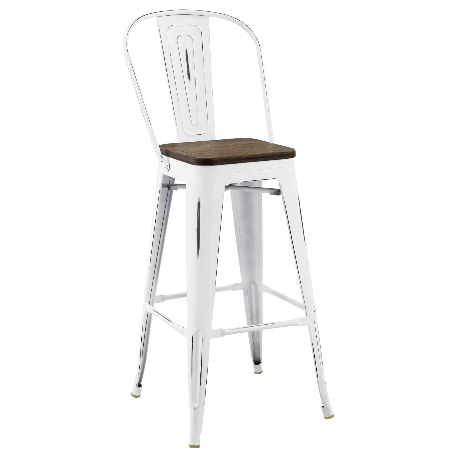Promenade Bar Stool Metal Set of 2 by Modway