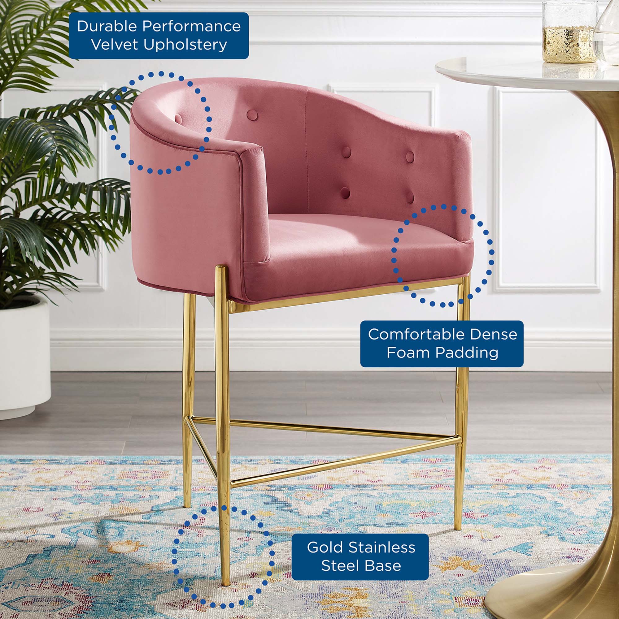 Savour Tufted Counter Stool by Modway