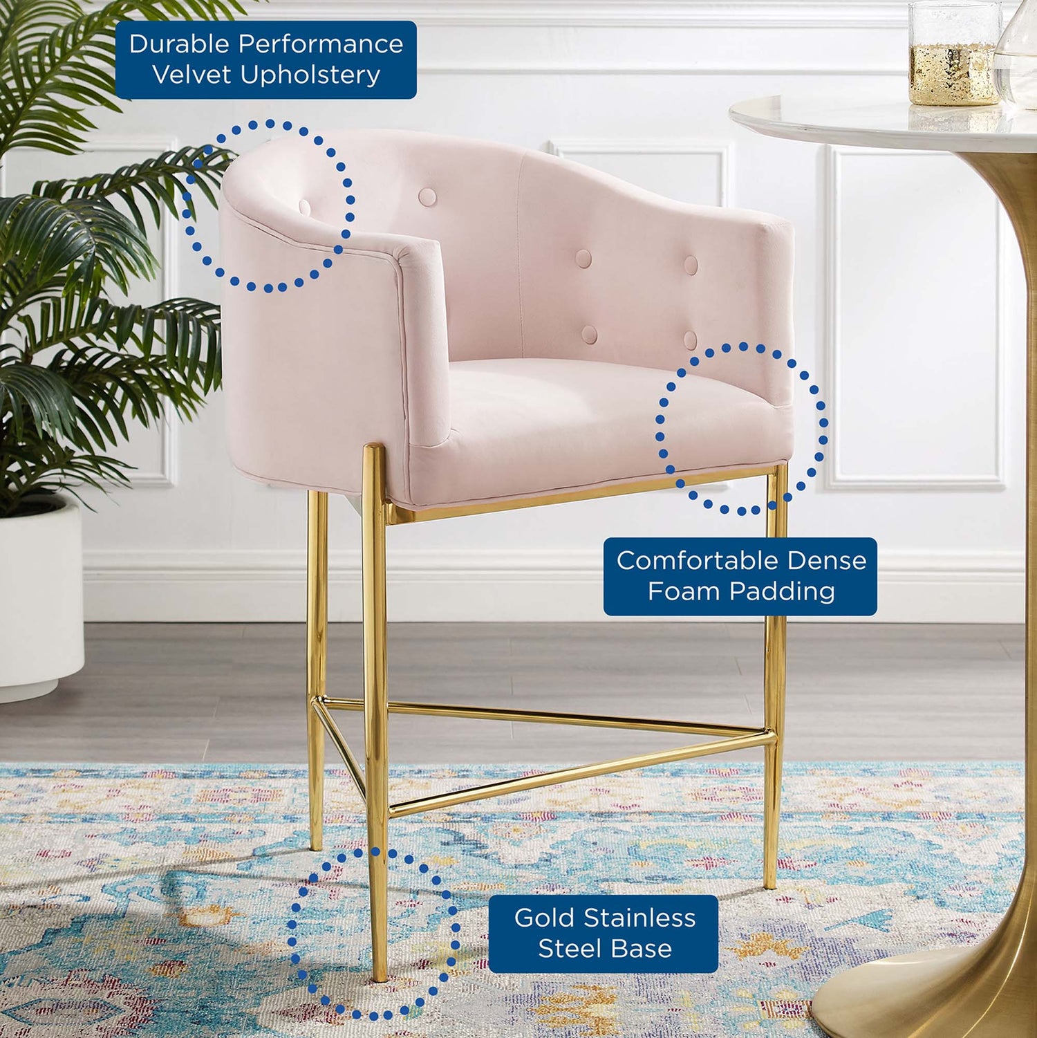 Savour Tufted Counter Stool by Modway