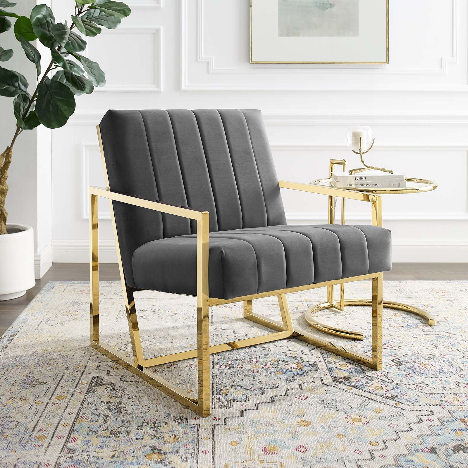 Inspire Channel Tufted Performance Velvet Armchair by Modway