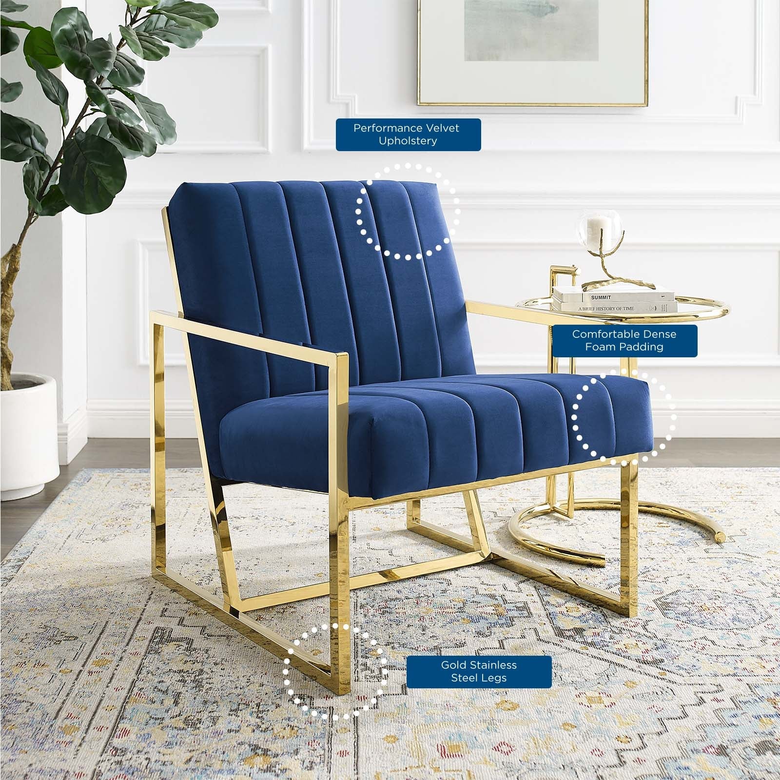 Inspire Channel Tufted Performance Velvet Armchair by Modway
