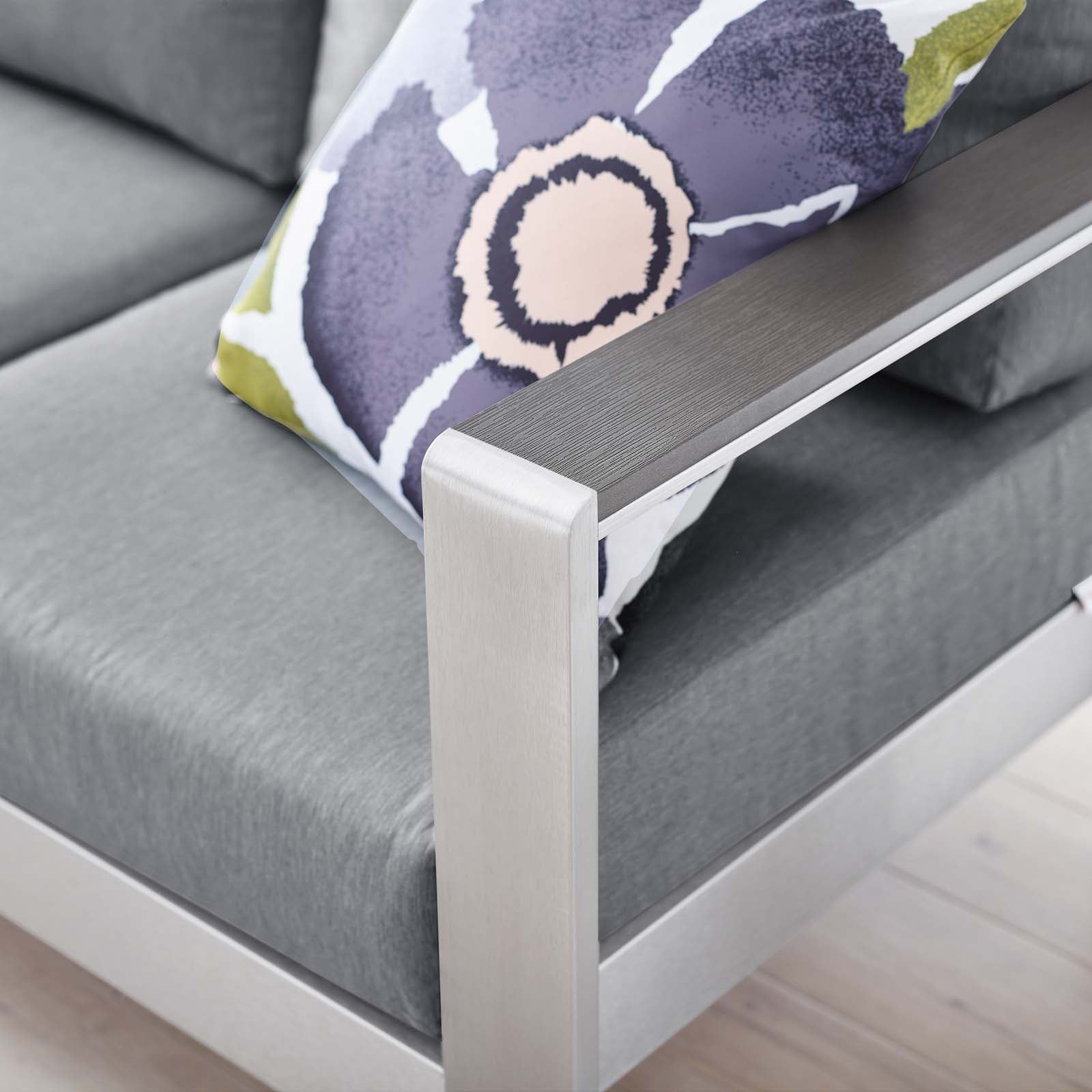 Shore Outdoor Patio Aluminum Sofa by Modway