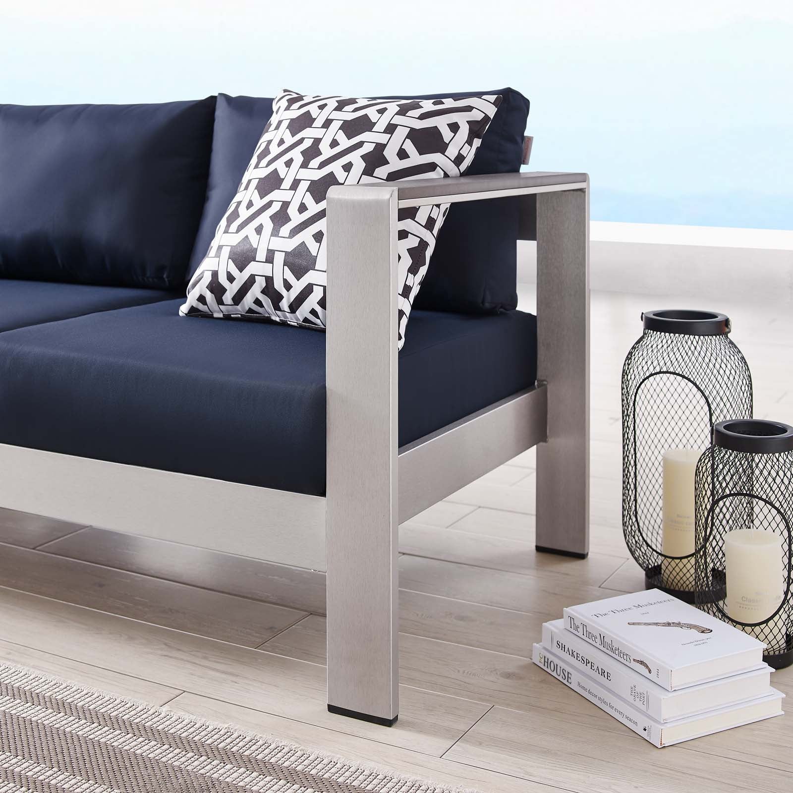 Shore Outdoor Patio Aluminum Sofa by Modway