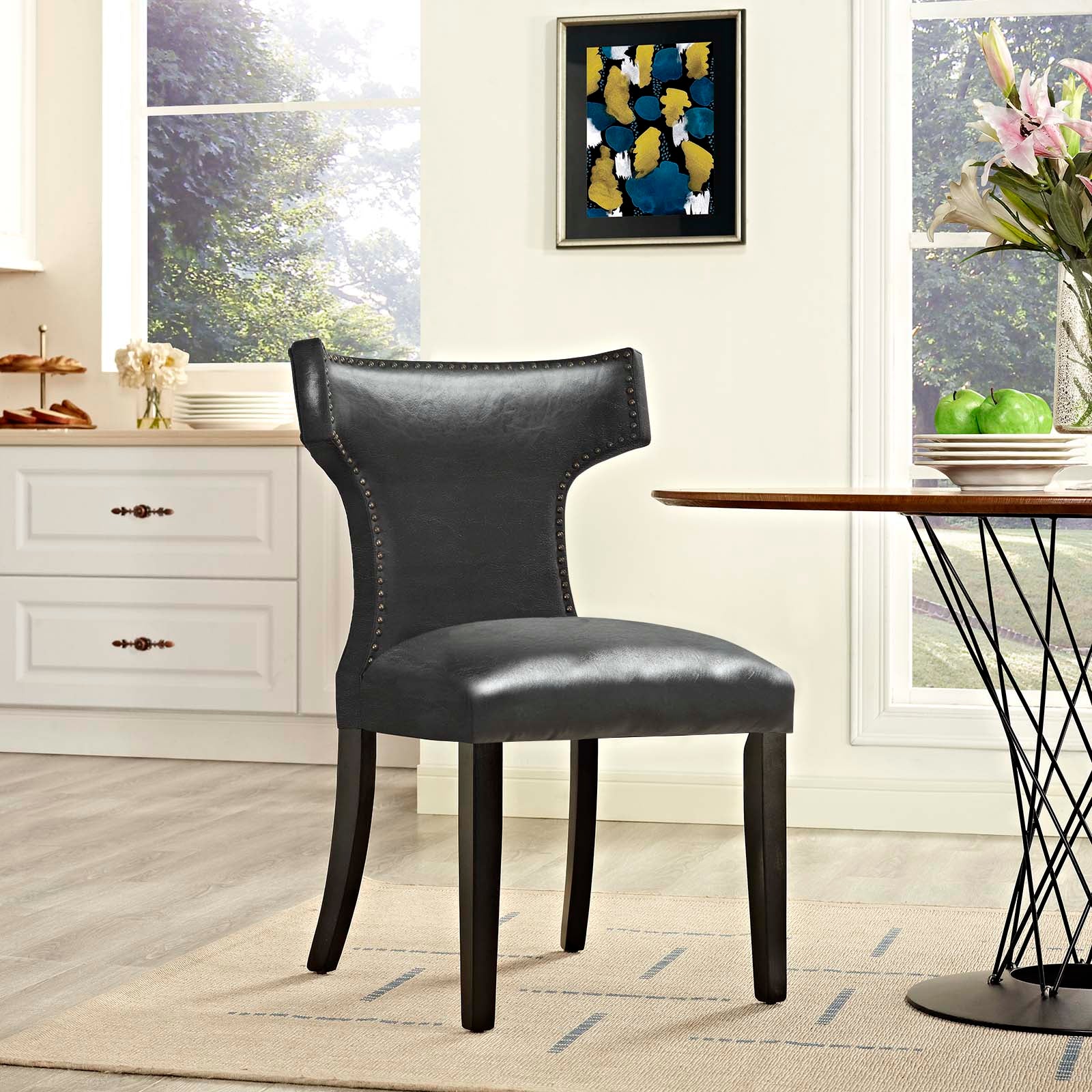 Curve Vinyl Dining Chair by Modway