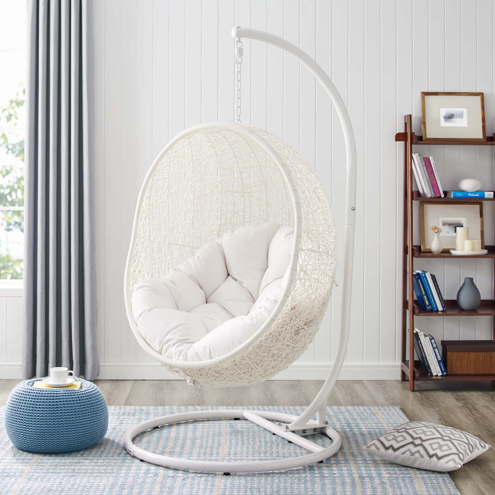 Hide Outdoor Patio Sunbrella® Swing Chair With Stand by Modway