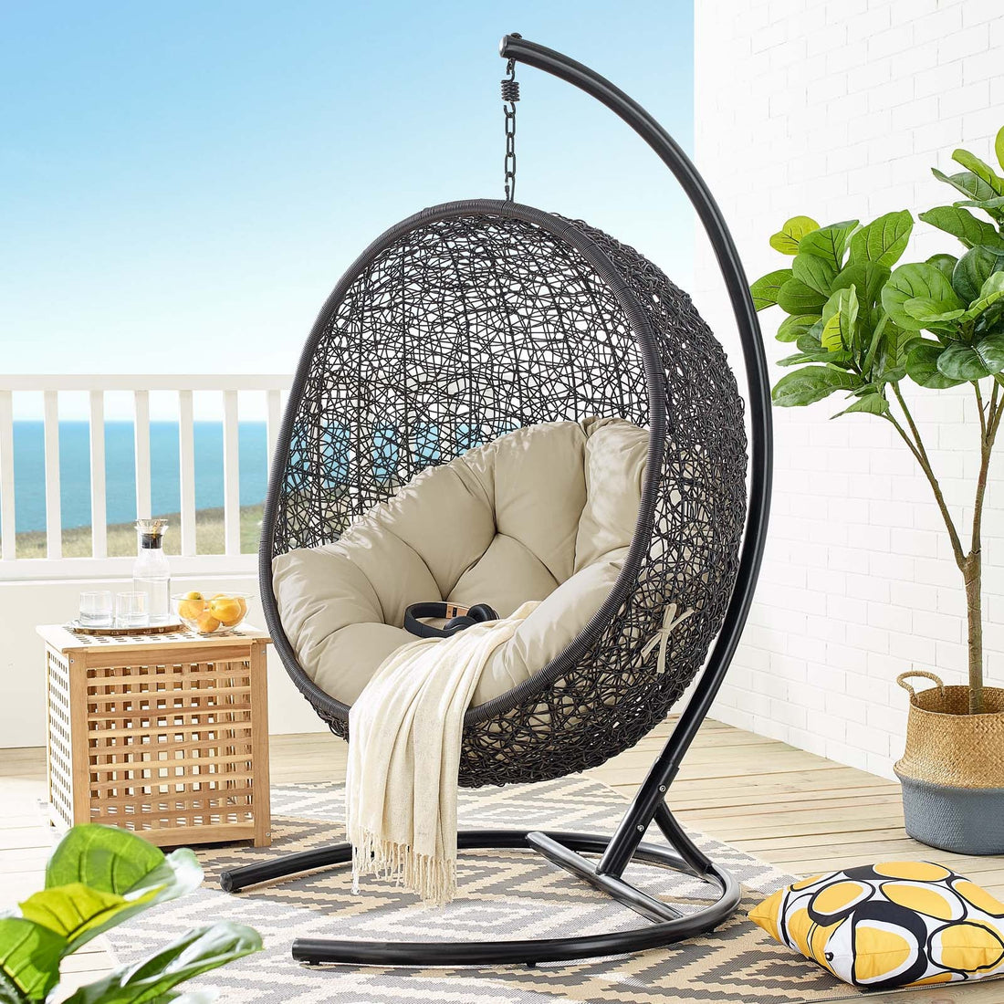 Encase Sunbrella® Swing Outdoor Patio Lounge Chair by Modway