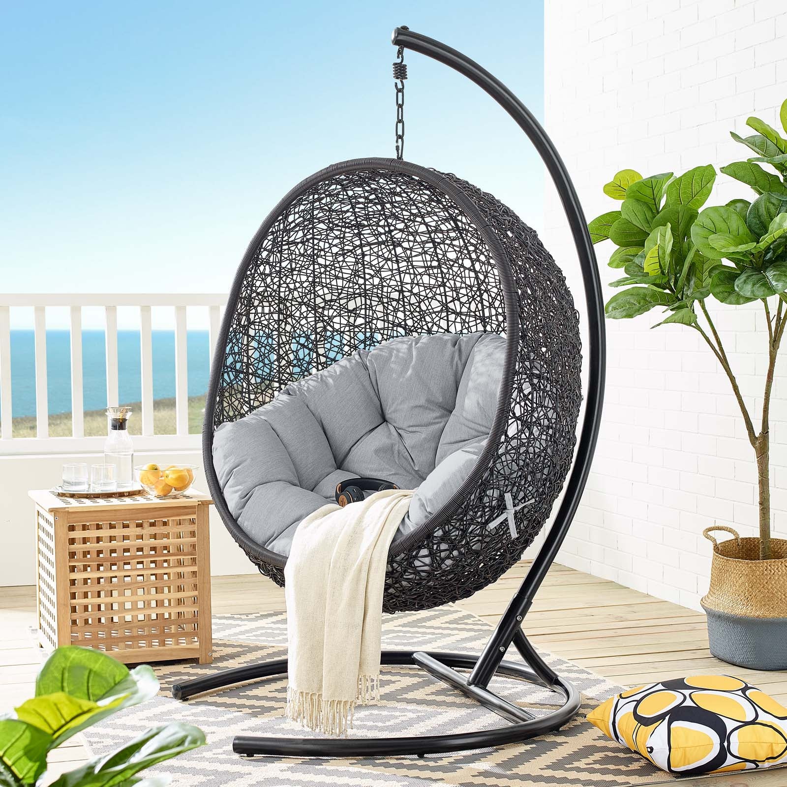 Encase Sunbrella® Swing Outdoor Patio Lounge Chair by Modway