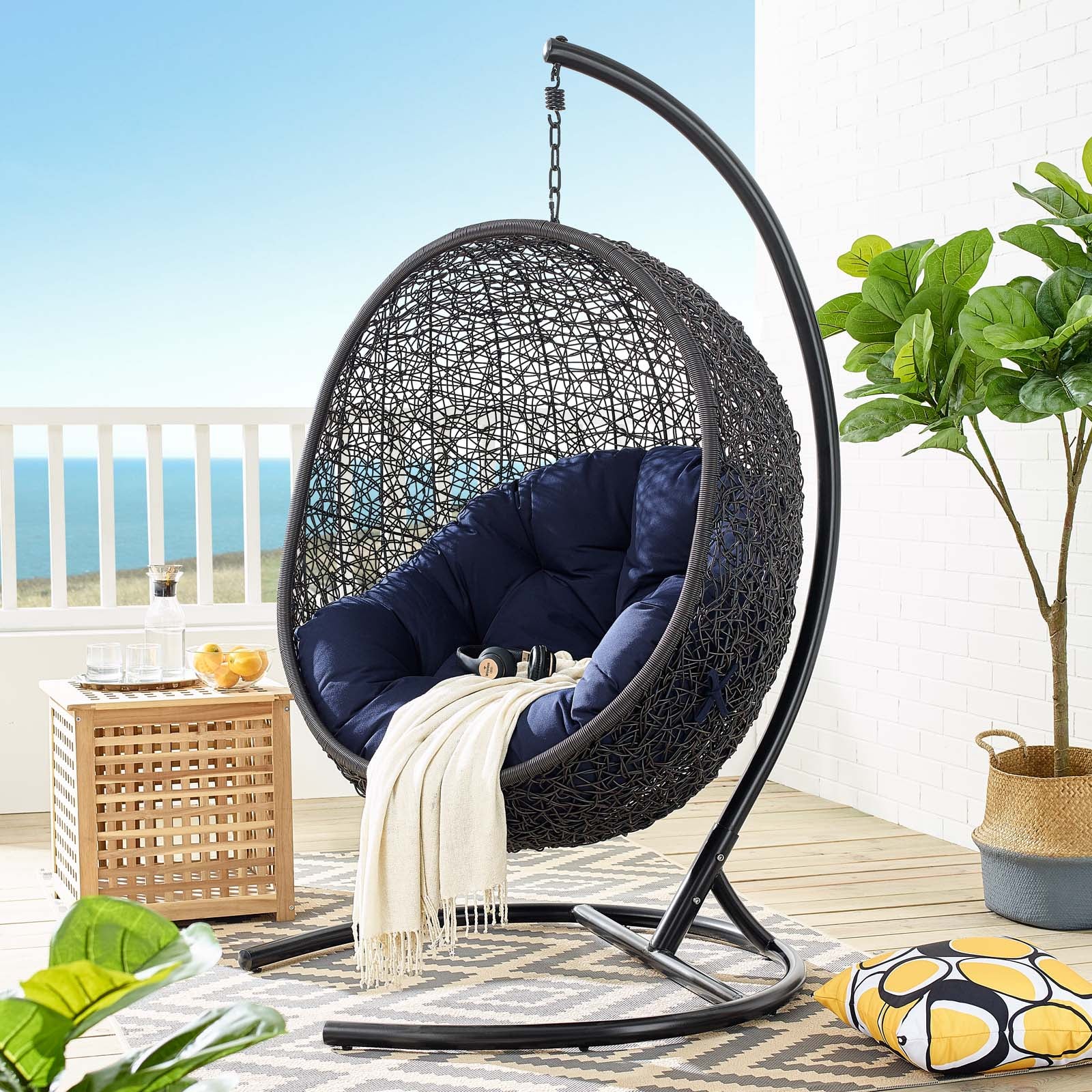 Encase Sunbrella® Swing Outdoor Patio Lounge Chair by Modway