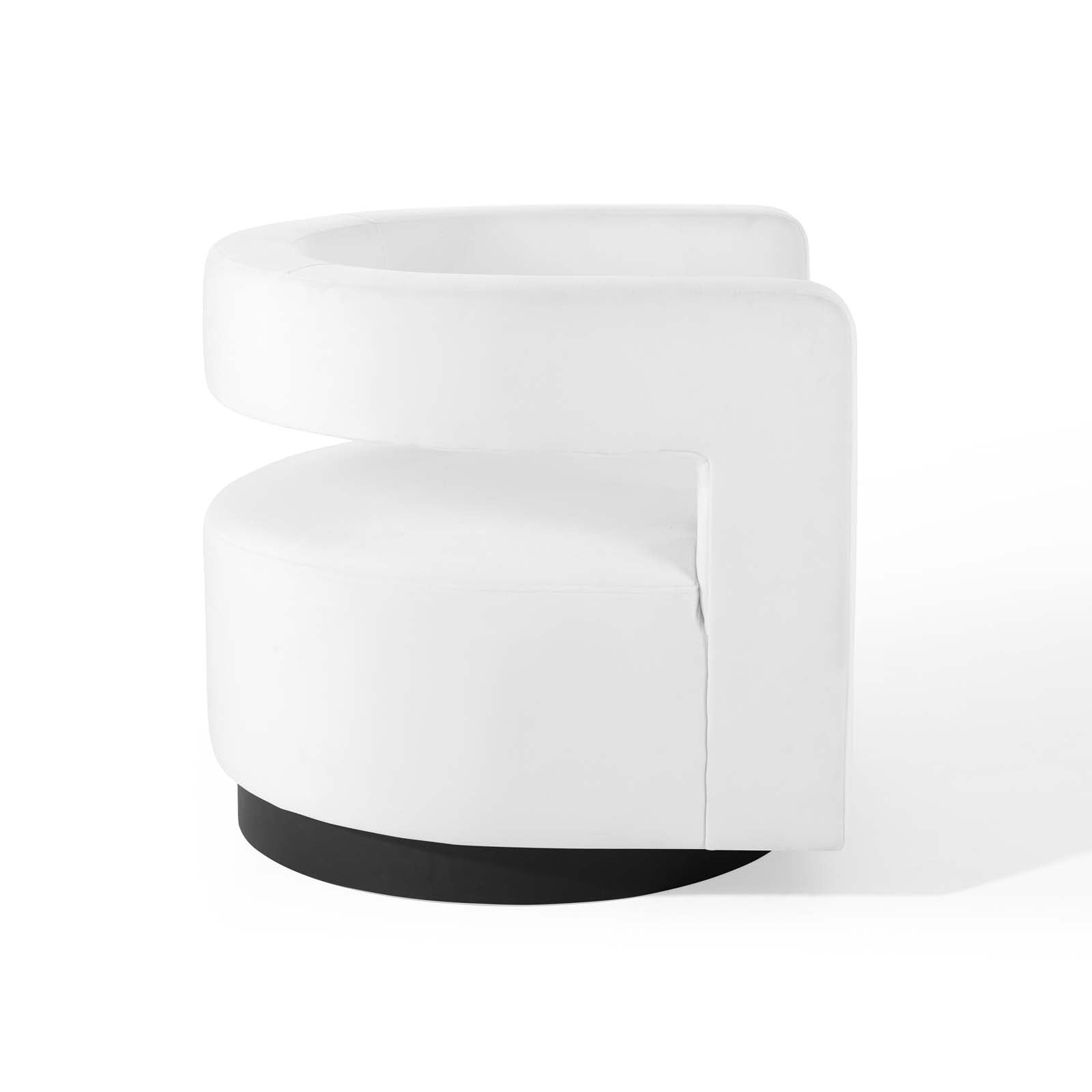 Spin Cutaway Performance Velvet Swivel Armchair by Modway