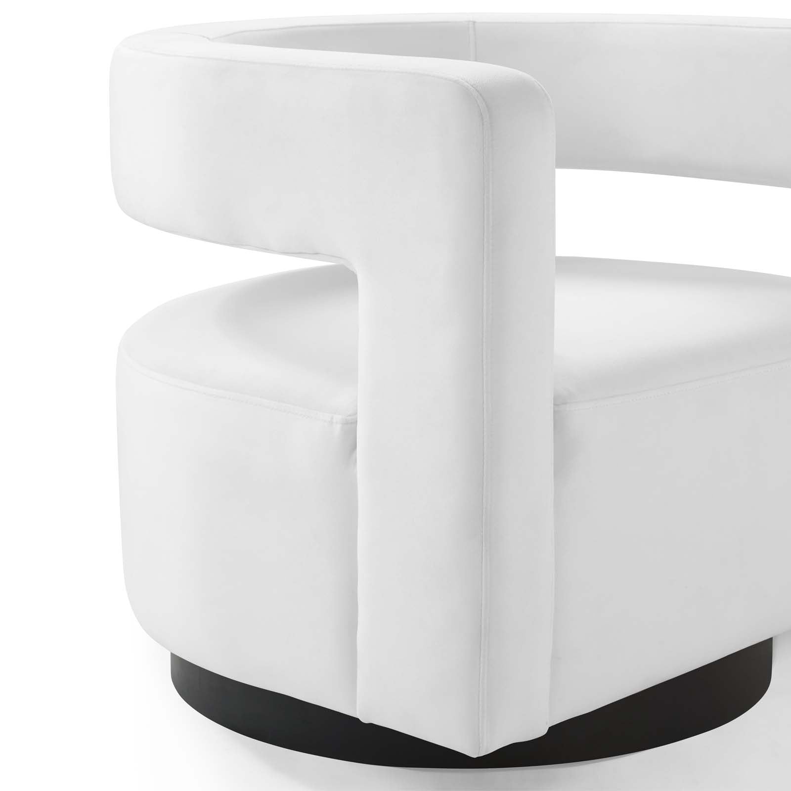 Spin Cutaway Performance Velvet Swivel Armchair by Modway