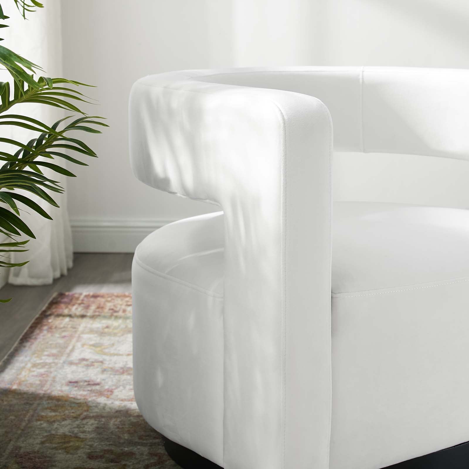 Spin Cutaway Performance Velvet Swivel Armchair by Modway