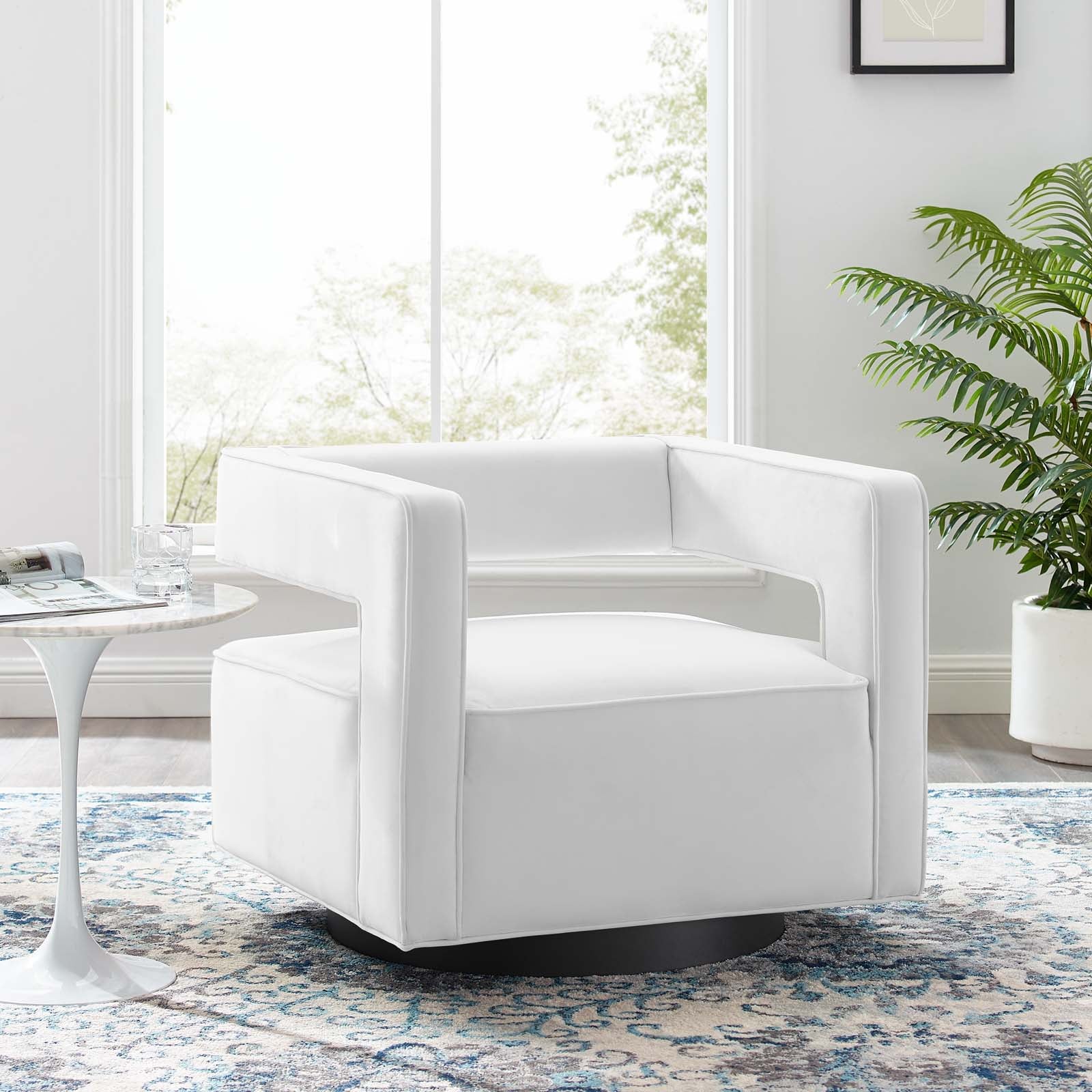 Booth Performance Velvet Swivel Armchair by Modway
