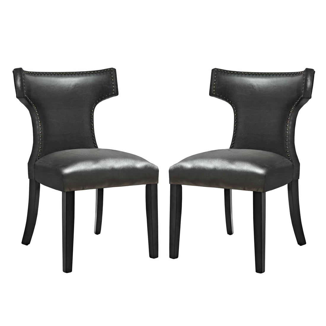 Curve Dining Chair Vinyl Set of 2 by Modway