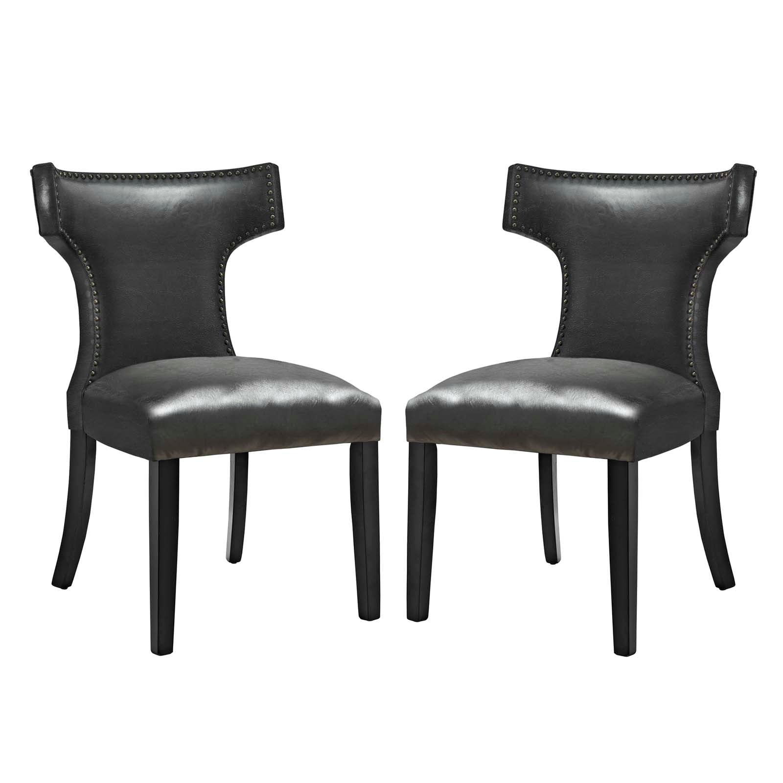 Curve Dining Chair Vinyl Set of 2 by Modway