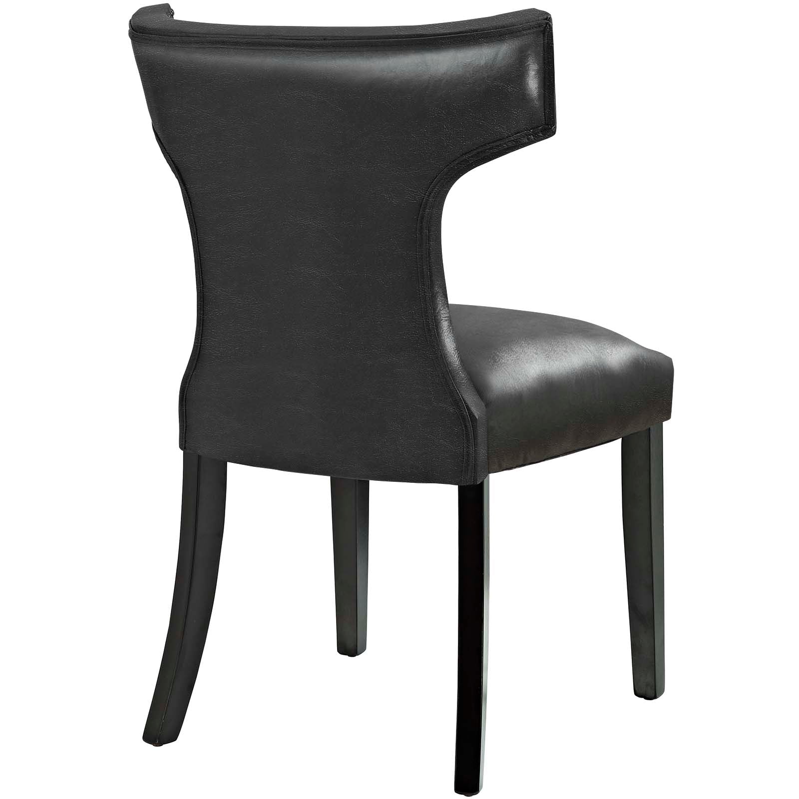 Curve Dining Chair Vinyl Set of 2 by Modway