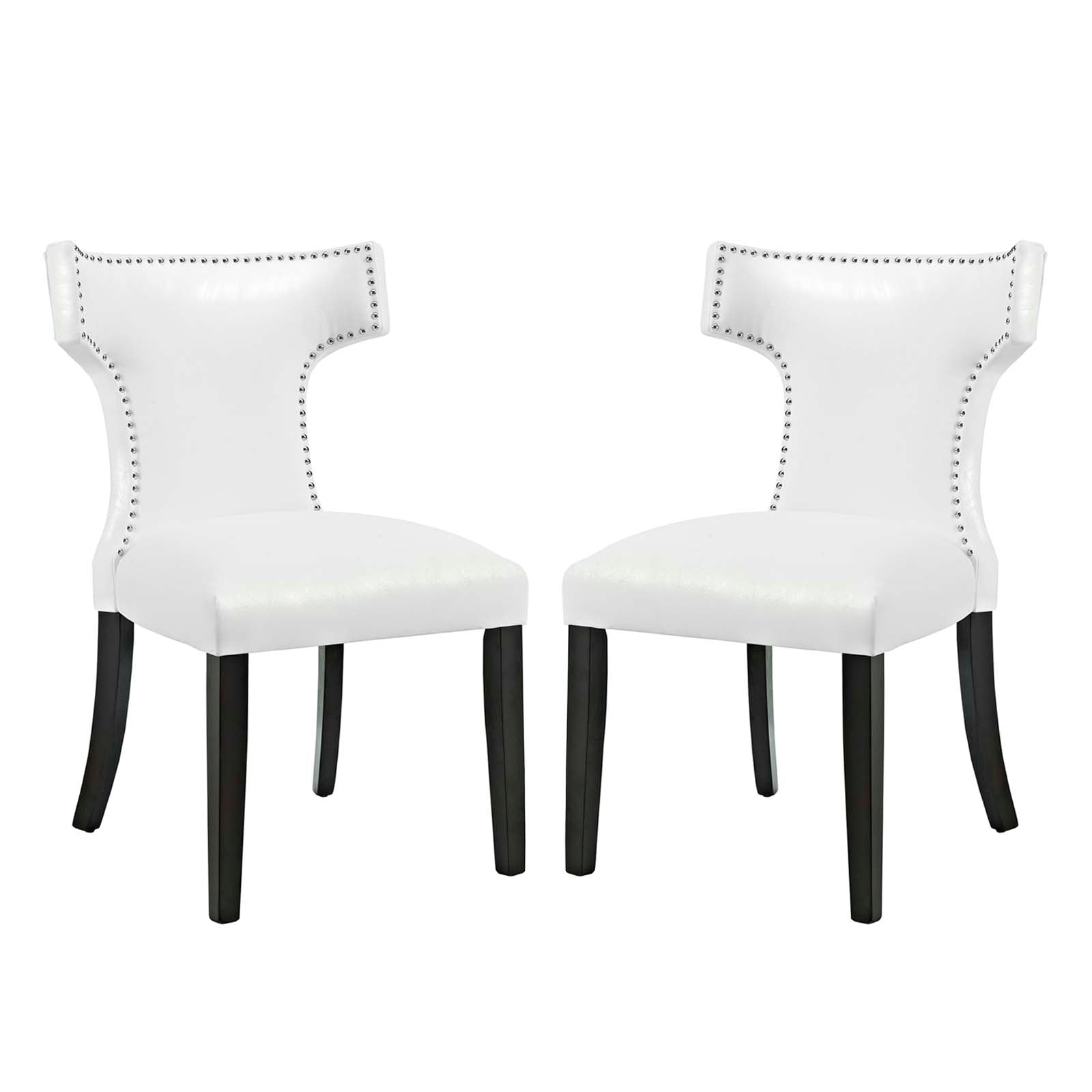 Curve Dining Chair Vinyl Set of 2 by Modway