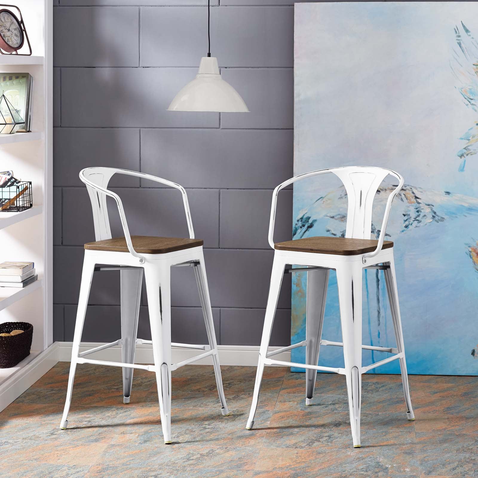 Promenade Bar Stool Set of 2 by Modway