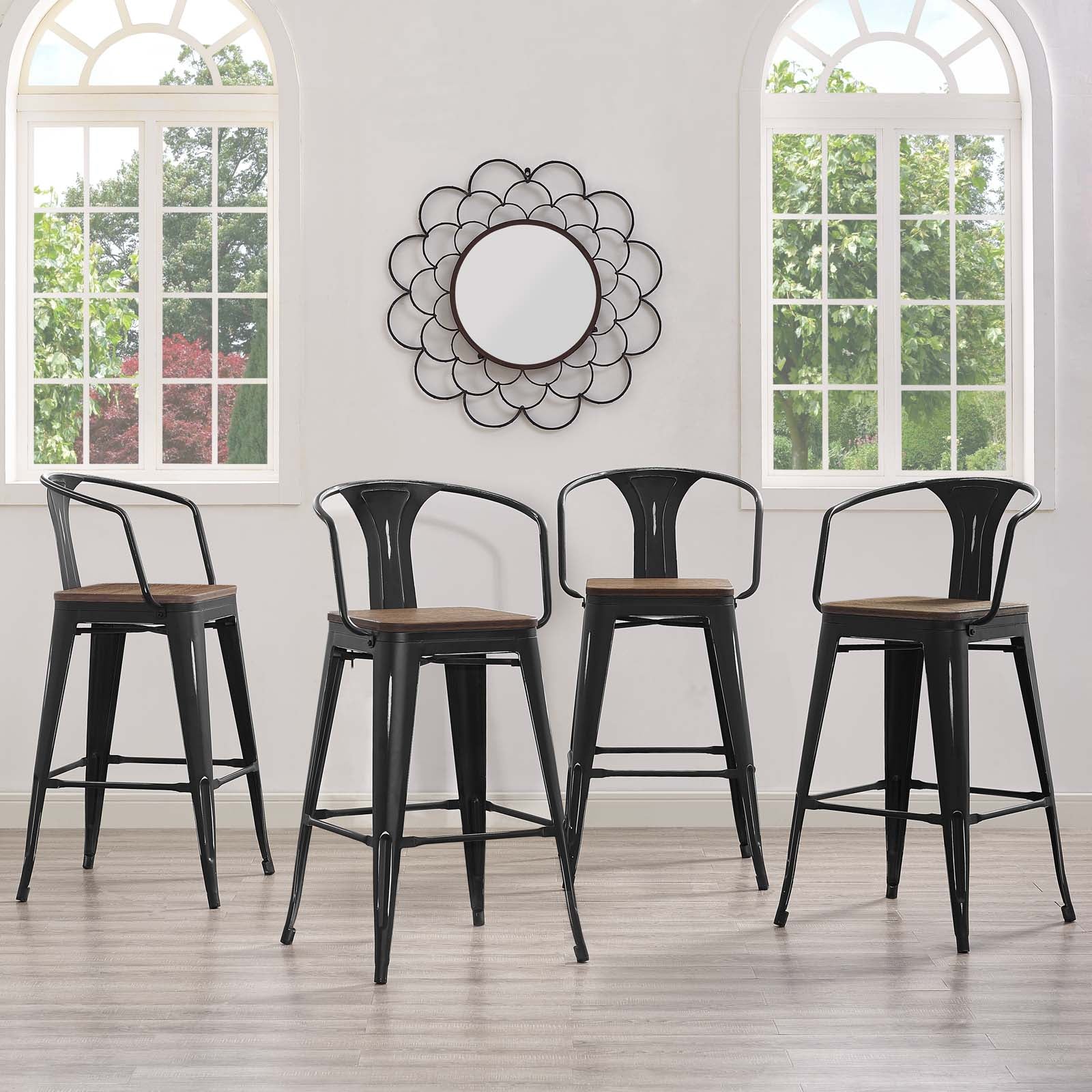 Promenade Bar Stool Set of 4 by Modway