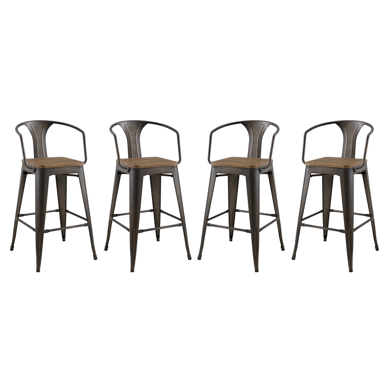 Promenade Bar Stool Set of 4 by Modway
