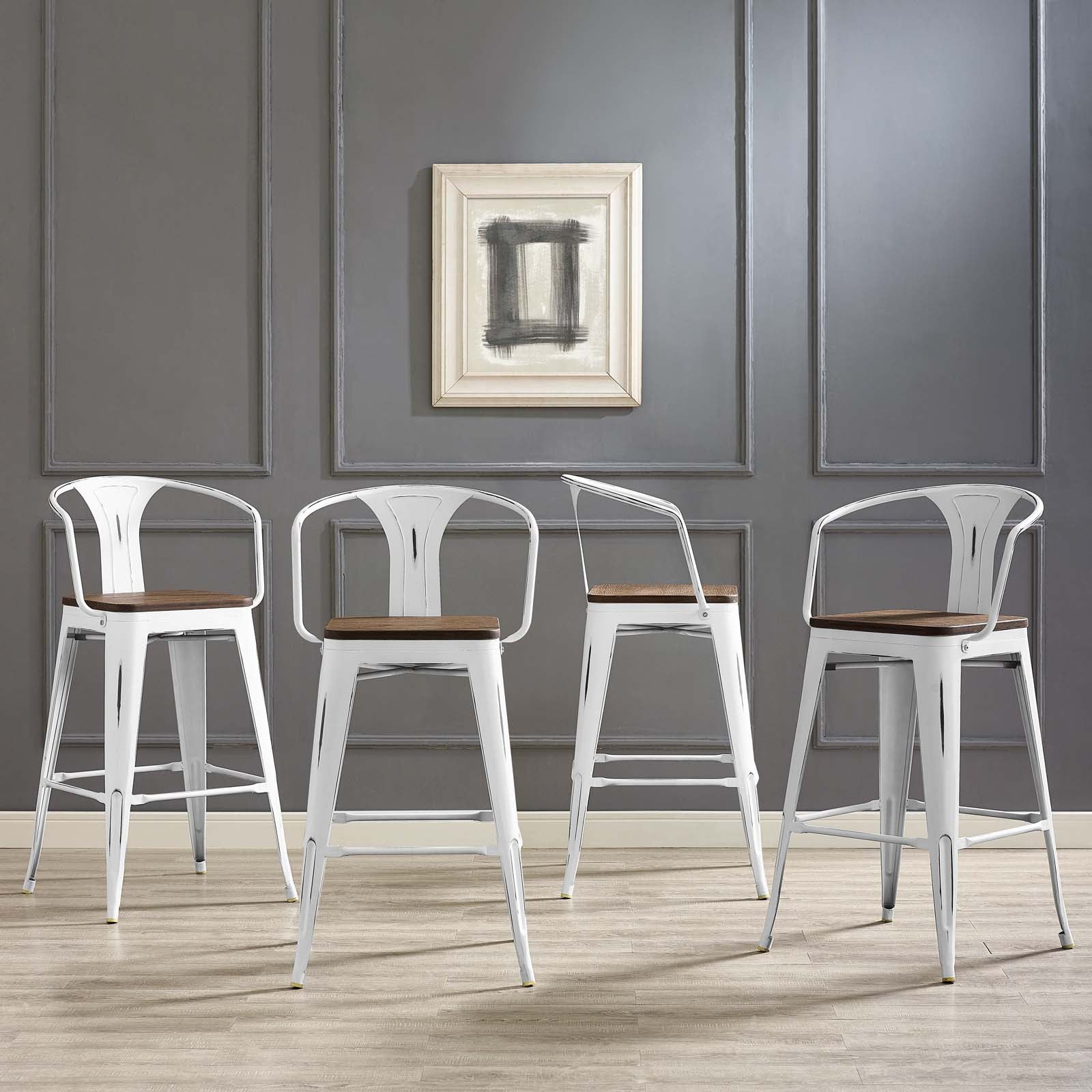 Promenade Bar Stool Set of 4 by Modway