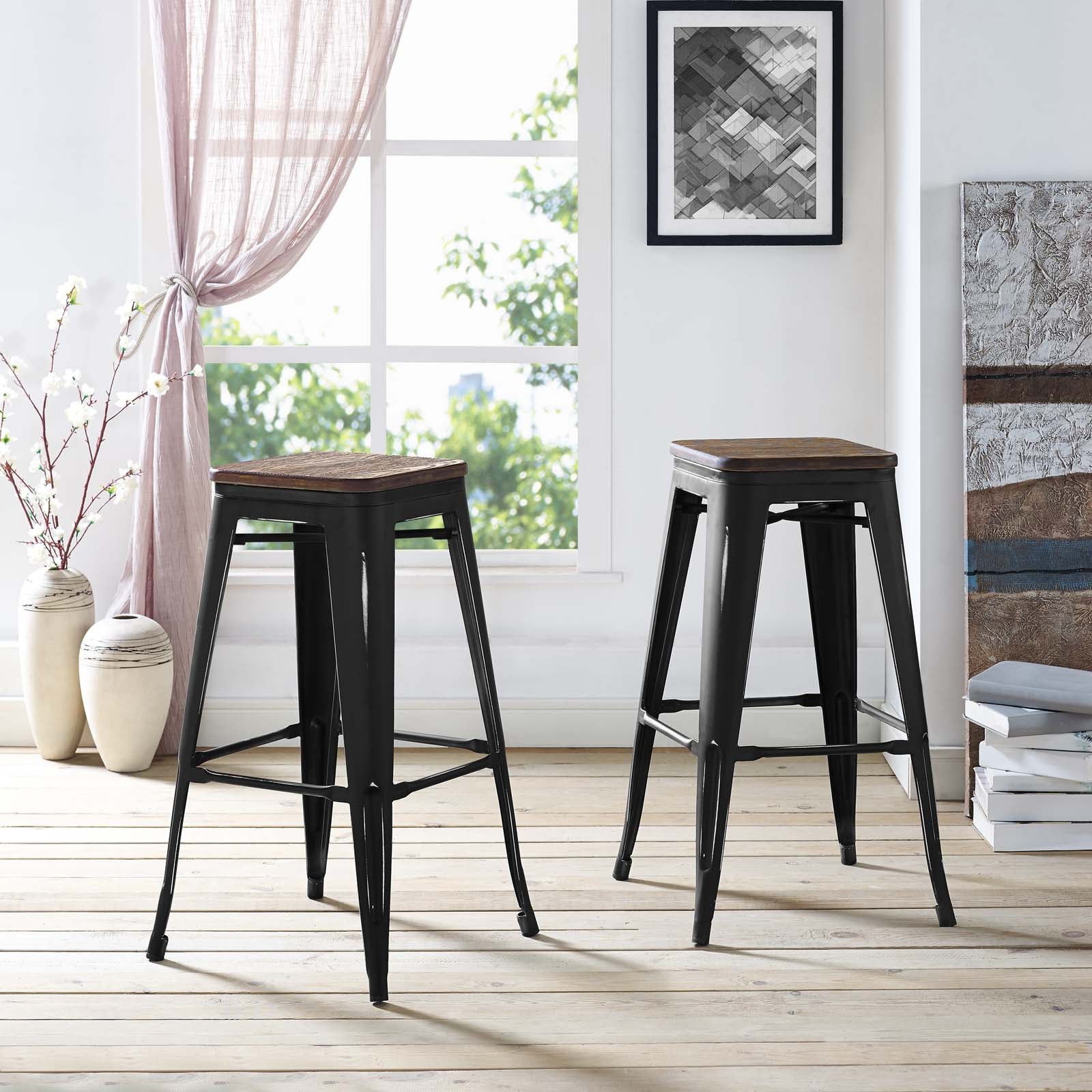 Promenade Bar Stools Set of 2 by Modway