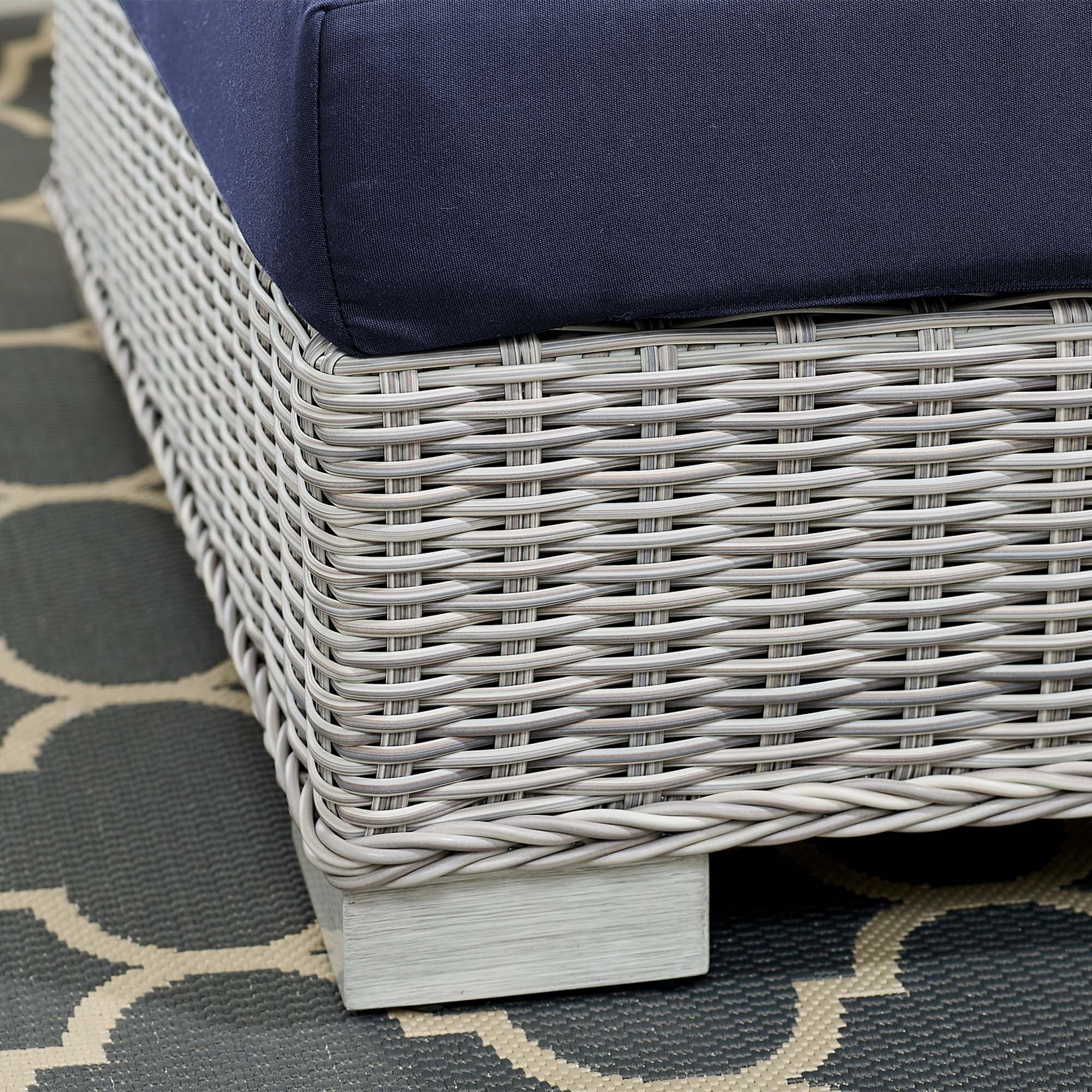 Conway Sunbrella® Outdoor Patio Wicker Rattan Corner Chair by Modway